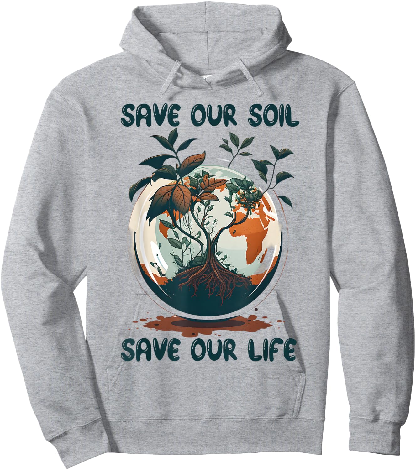 Save Our Soil Save Our Life Earth Day Men Women Kids Hoodie - Hoodie | Ash