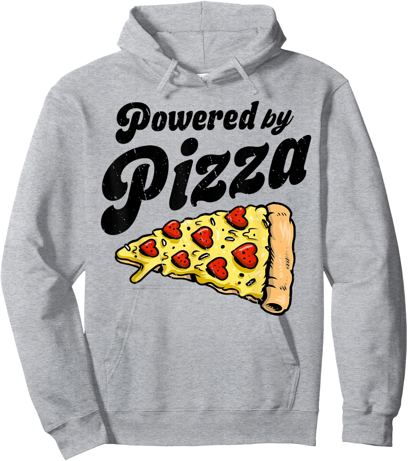Powered by Pizza Funny Women Men Boys Girls Italian Food Hoodie - Hoodie | Ash