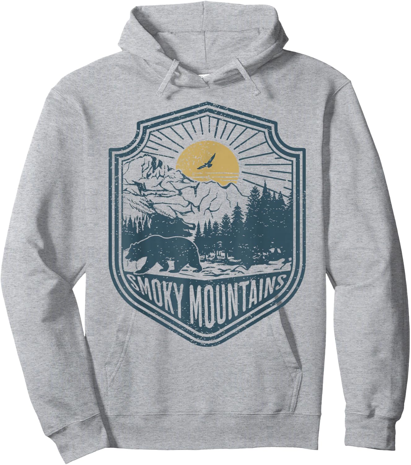 Smoky Mountains National Park Bear Nature Hiking Outdoors Hoodie - Hoodie | Ash