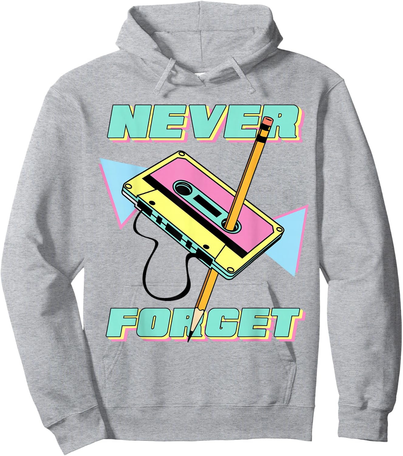 90s Party Costume 80s Never Forget Retro Cassette Hoodie - Hoodie | Ash
