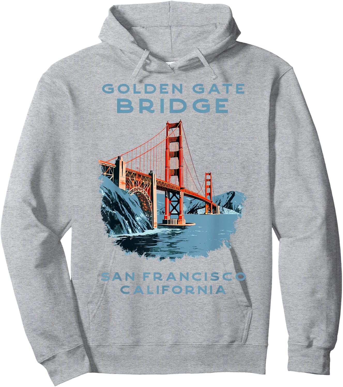 Golden Gate Bridge San Francisco Bay Area Hoodie - Hoodie | Ash