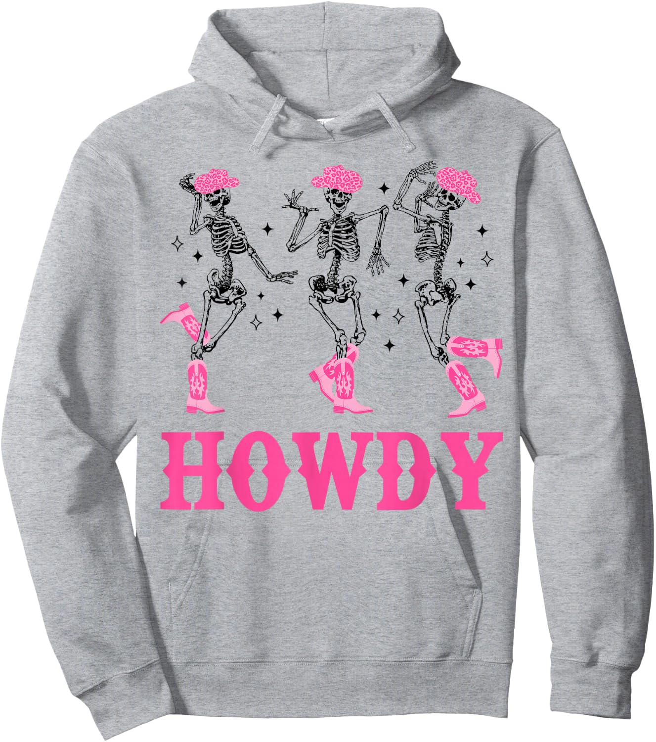 Howdy Skeleton Dancing Western Cowgirl Halloween Party Hoodie - Hoodie | Ash