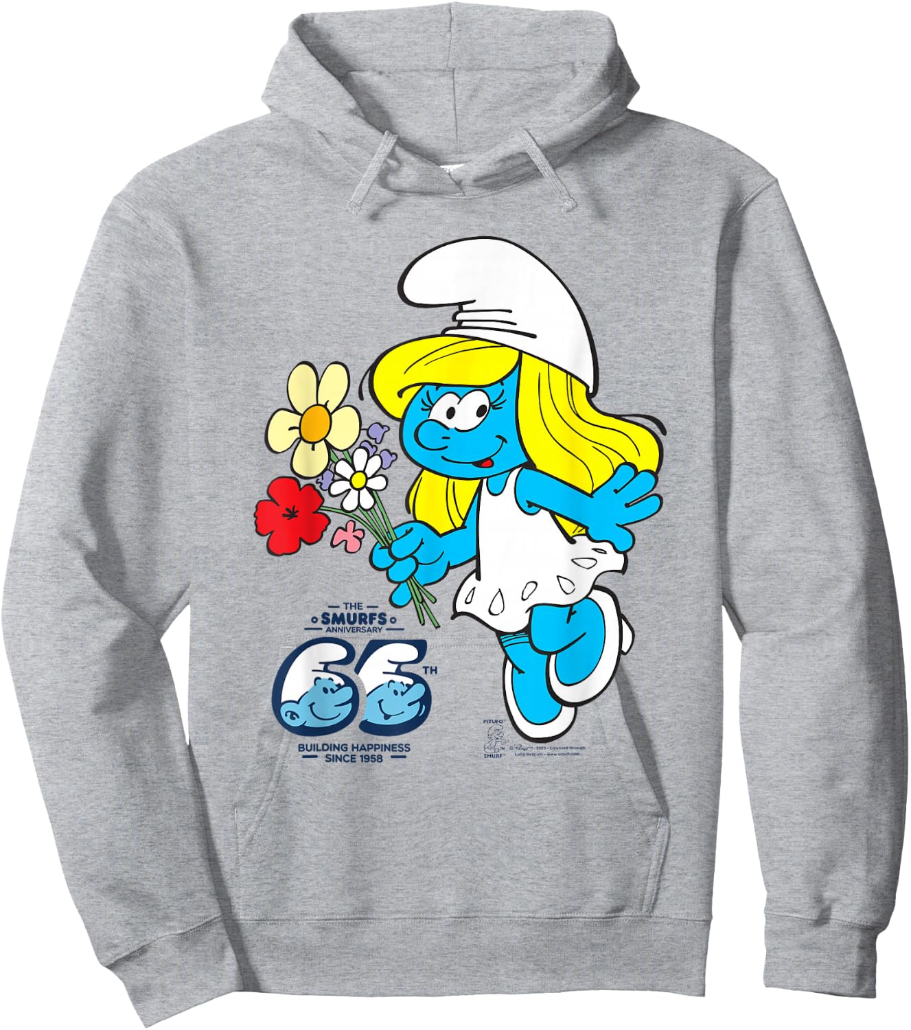 The Smurfs 65th Anniversary Smurfette Hoodie - Hoodie | Ash