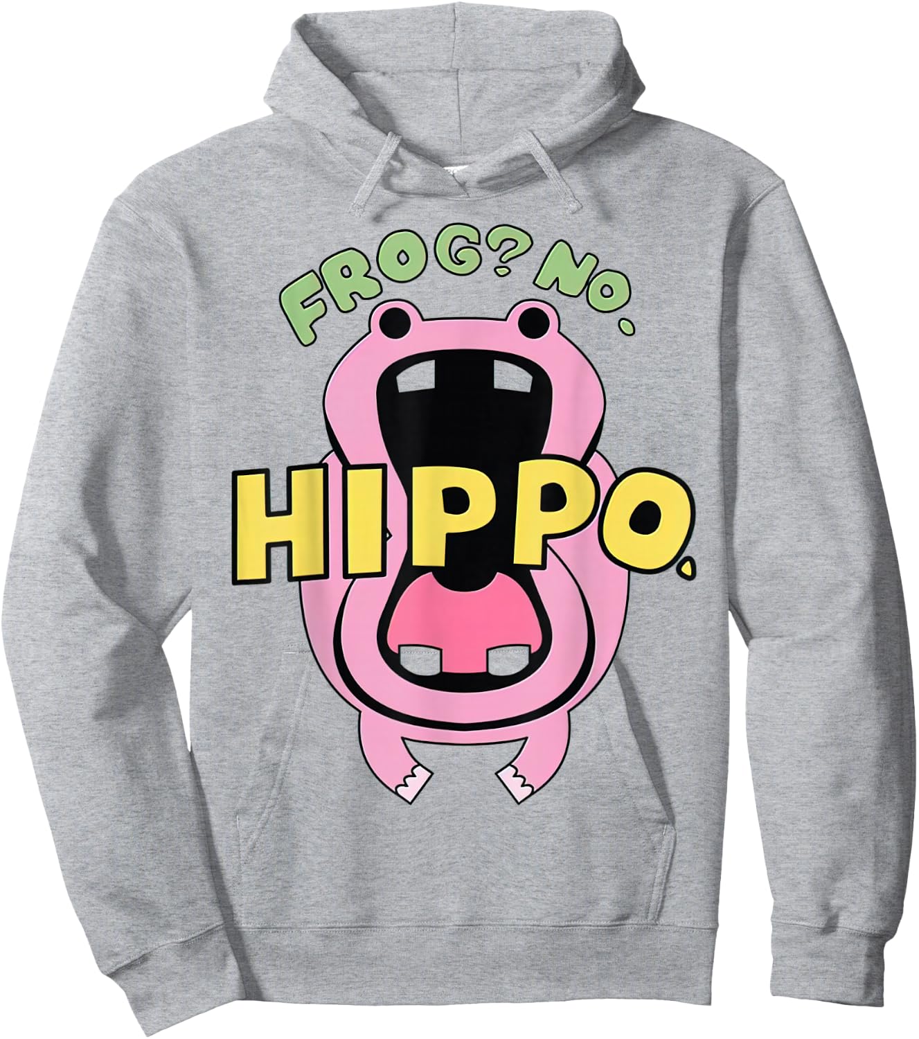 IT FROUG Tiger Frog No Hippo -Adults Classic Fit X-Small White Cotton Polyester Short Sleeve Hoodie - Hoodie | Ash