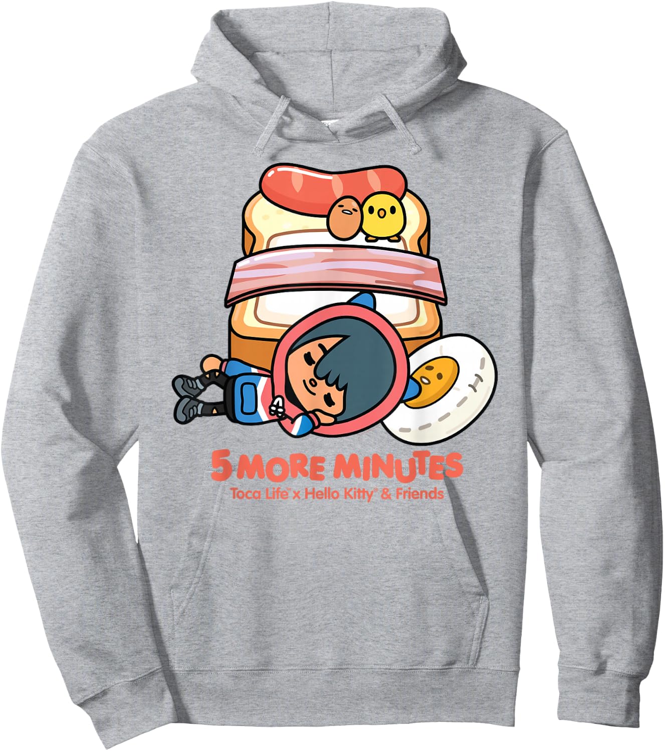 Toca Life x Hello Kitty & Friends 5 More Minutes Hoodie - Hoodie | Ash