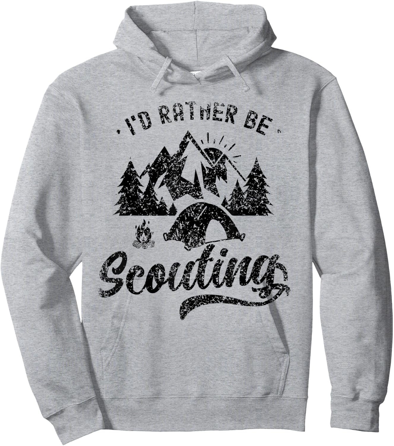 I'd Rather Be Scouting Outdoor Scout Hiking Scouts Hoodie - Hoodie | Ash