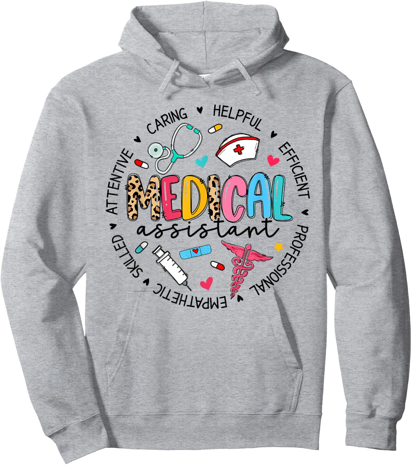 Medical Assistant Squad Cute MA Nursing Hoodie - Hoodie | Ash
