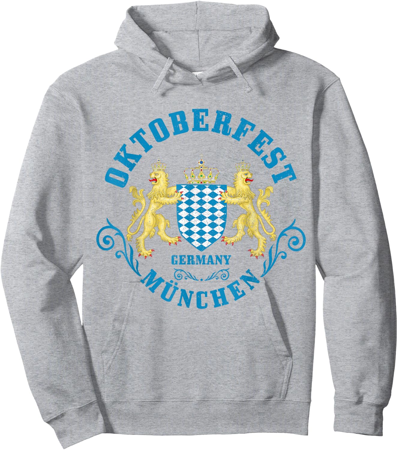 Oktoberfest Bavarian Flag Munich Prost Beer Germany German Hoodie - Hoodie | Ash