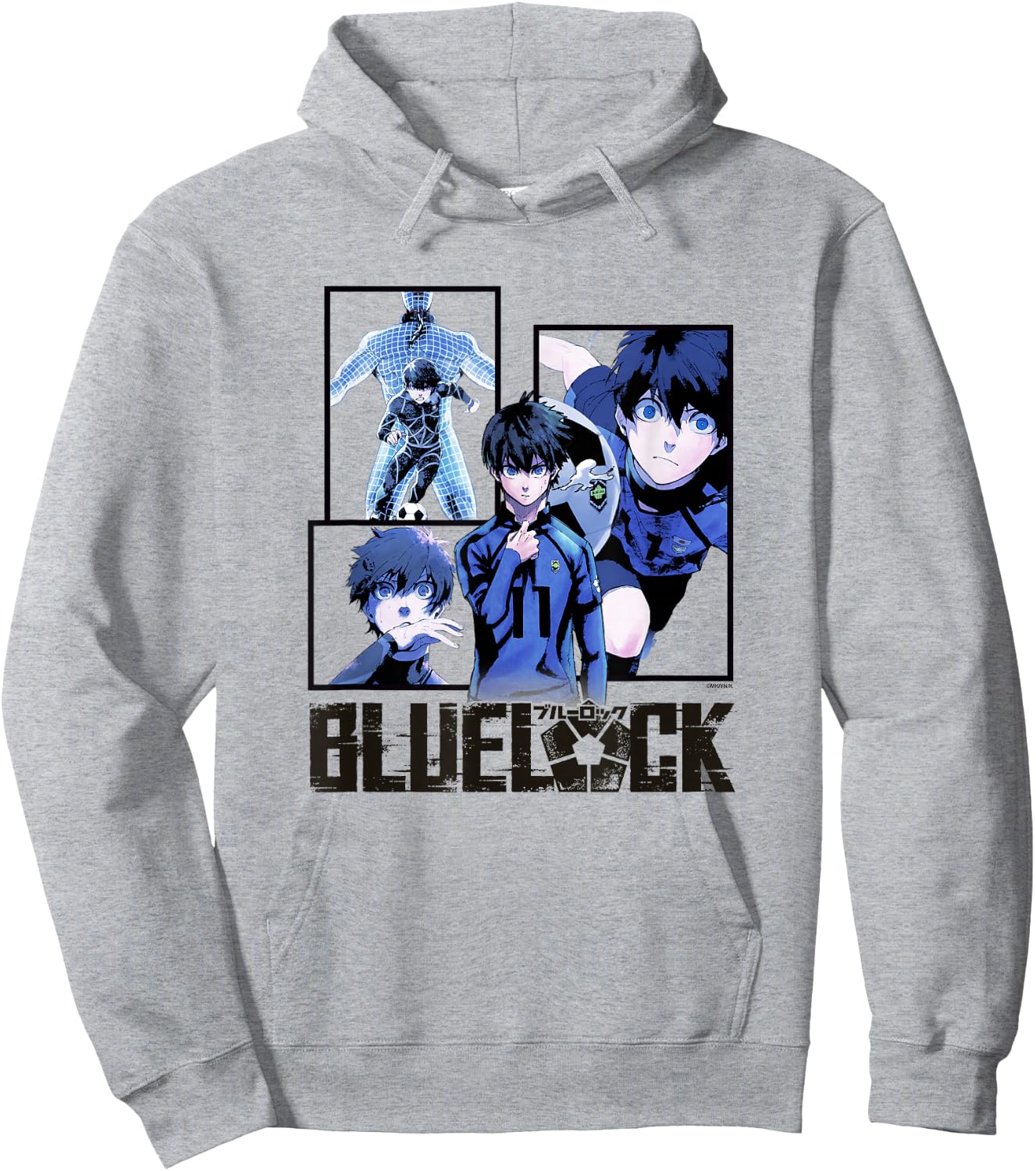 Blue Lock Yoichi Isagi The Mind On The Game Big Split Logo Hoodie - Hoodie | Ash