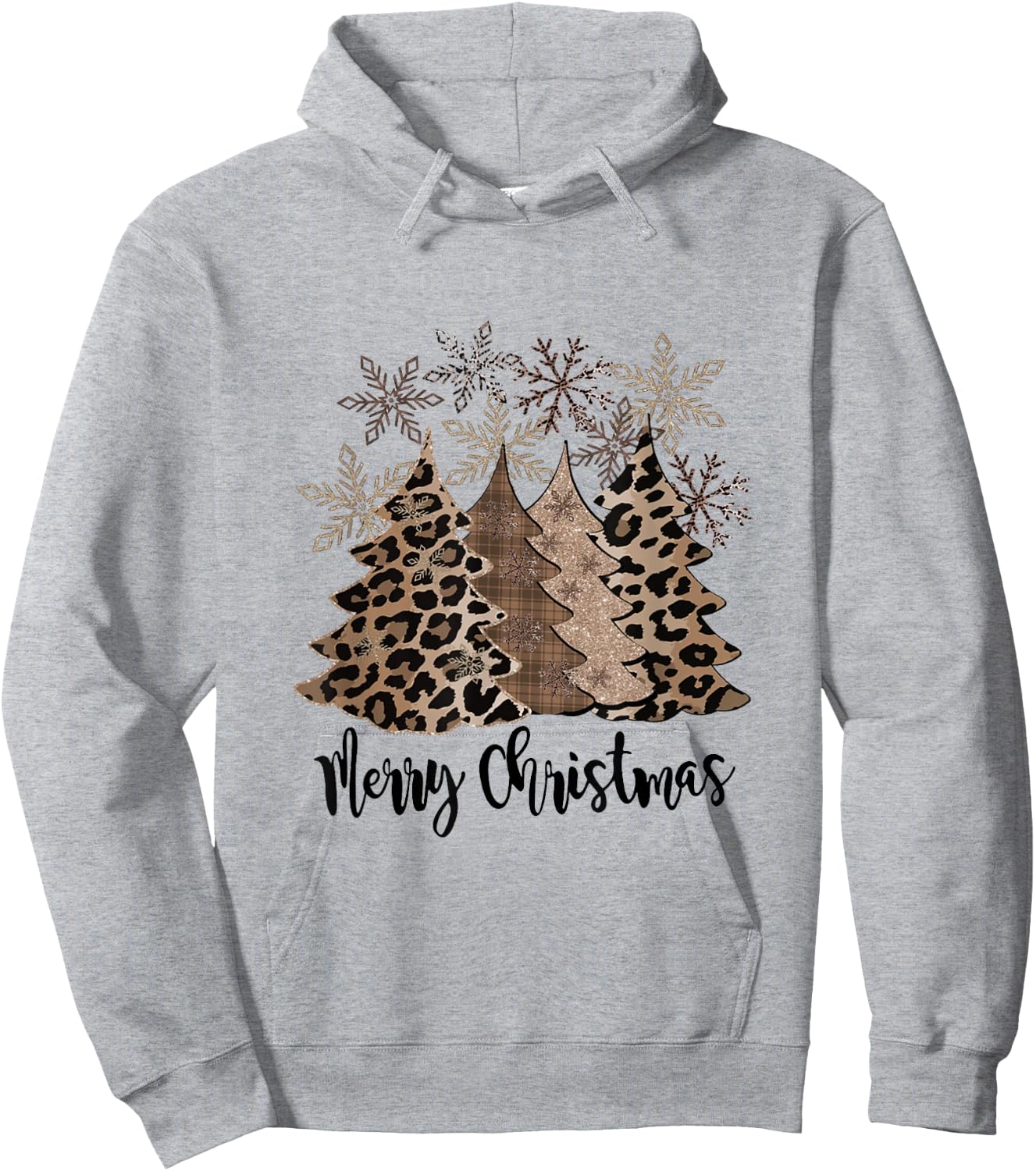 Merry Christmas Tree Buffalo Plaid Red White Green Christmas Hoodie - Hoodie | Ash