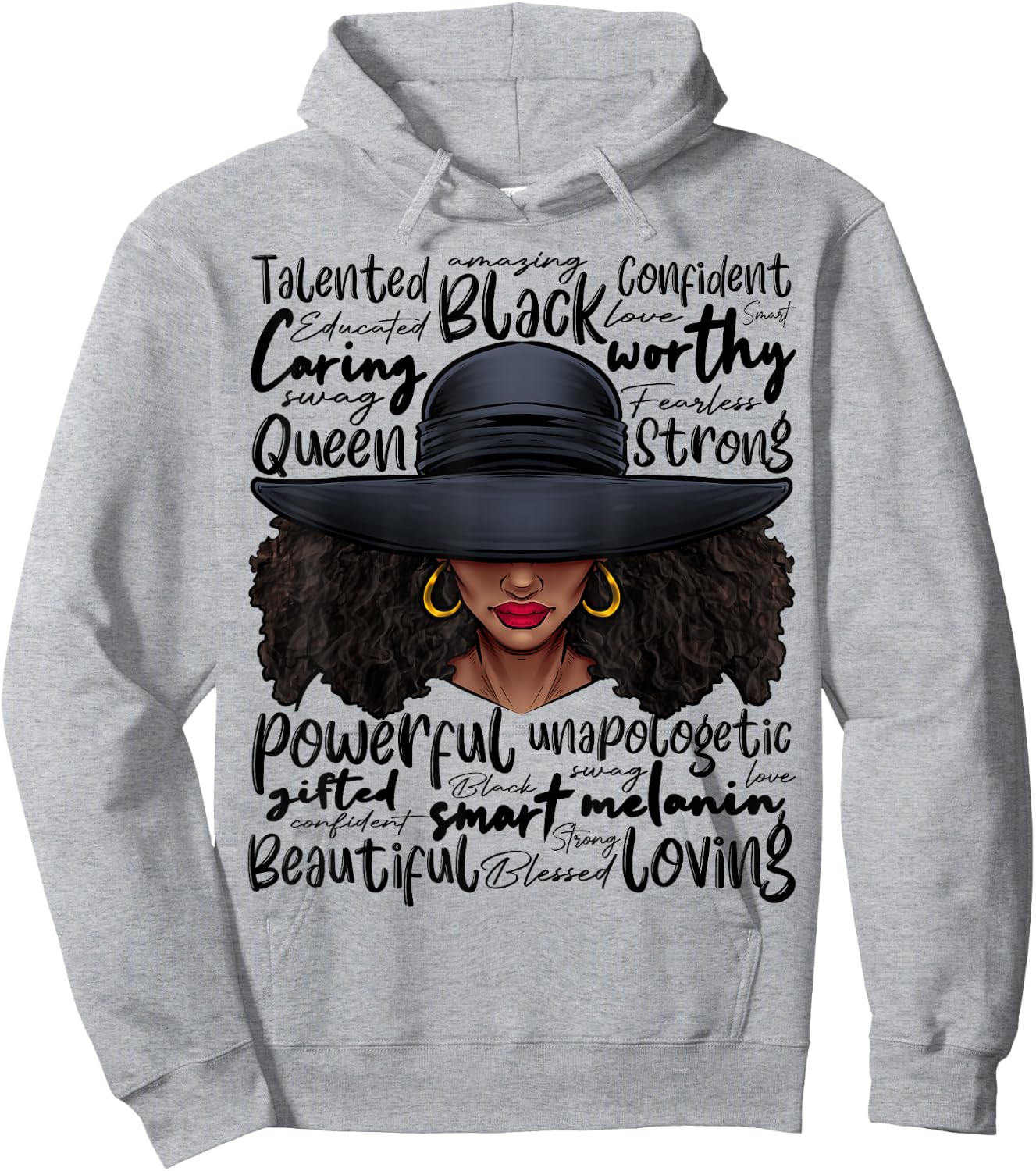 African Black History African American Ladies Juneteenth Hoodie - Hoodie | Ash