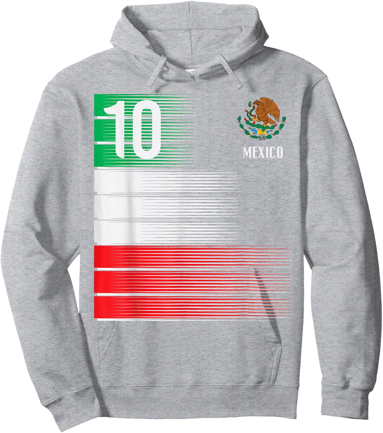 Mexico Flag Number 10 Mexican Soccer Fan Men Women Kids Boys Hoodie - Hoodie | Ash