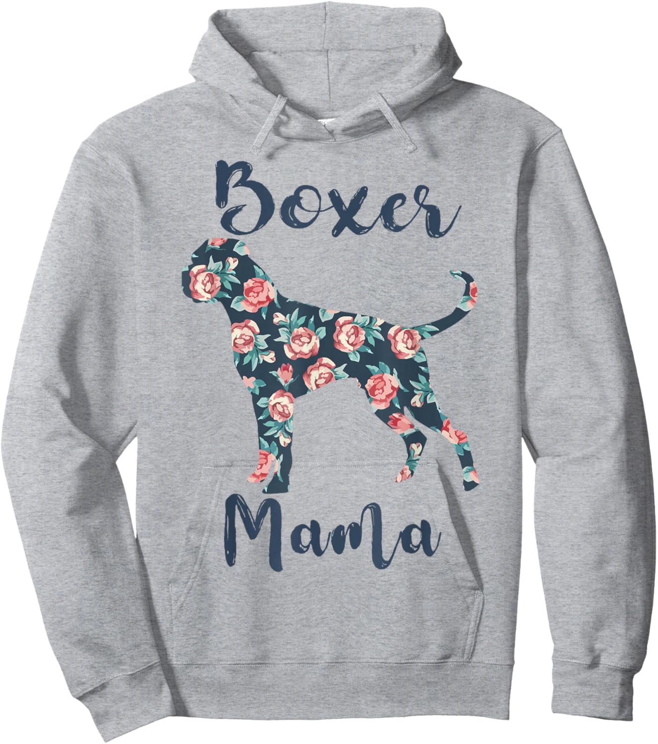 Boxer Dog Mom Shirt Women Boxer-Mama Funny Mother Day Gift Hoodie - Hoodie | Ash