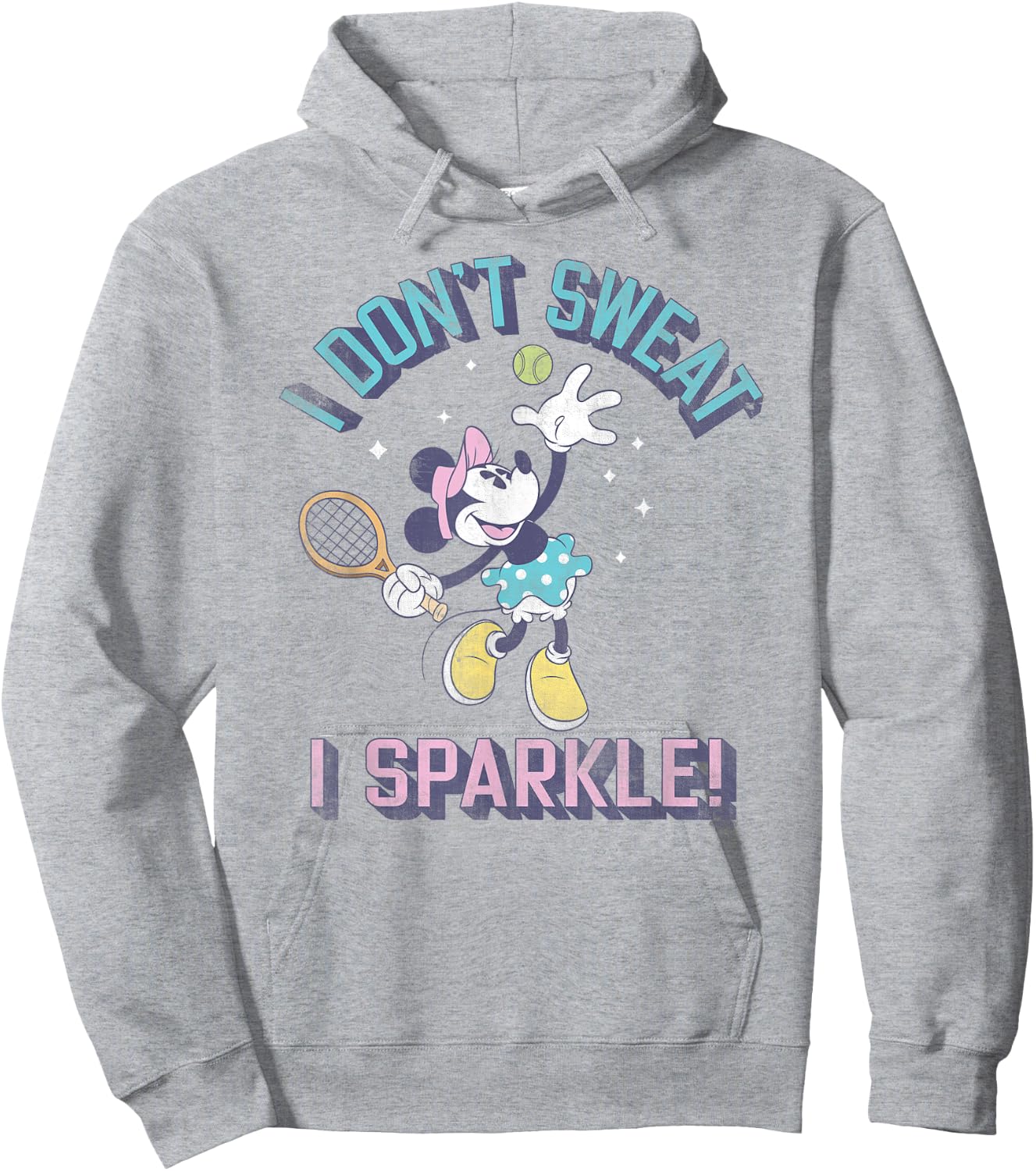 Disney Minnie Mouse Sports Tennis I Don't Sweat, I Sparkle! Hoodie - Hoodie | Ash