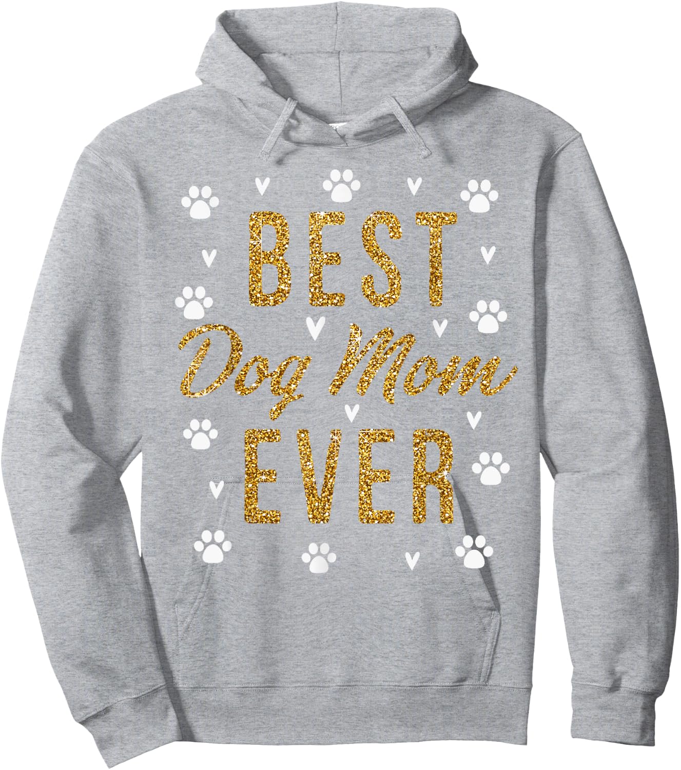 Best Dog Mom Ever Gifts Cute Love Heart Print Dog Mama Hoodie - Hoodie | Ash