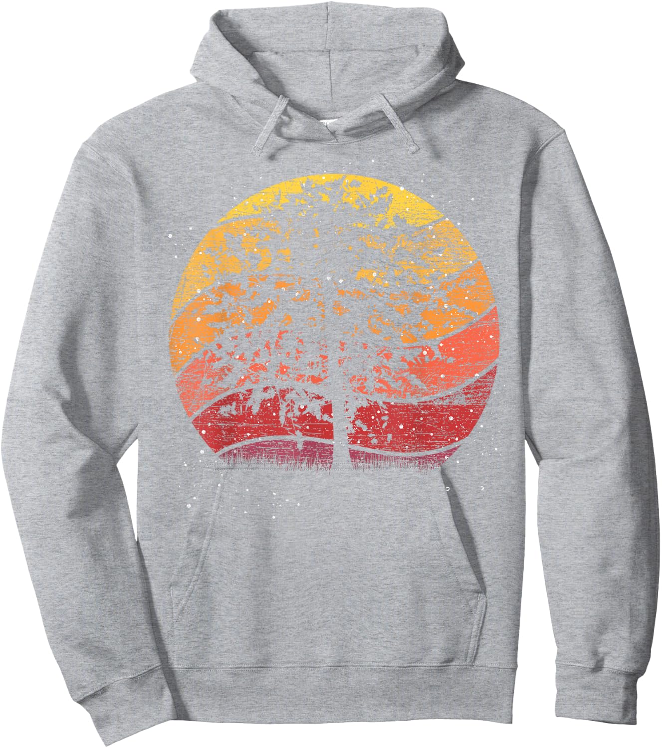 Retro Trees Outdoor Wild Nature Wildlife Forest Hoodie - Hoodie | Ash