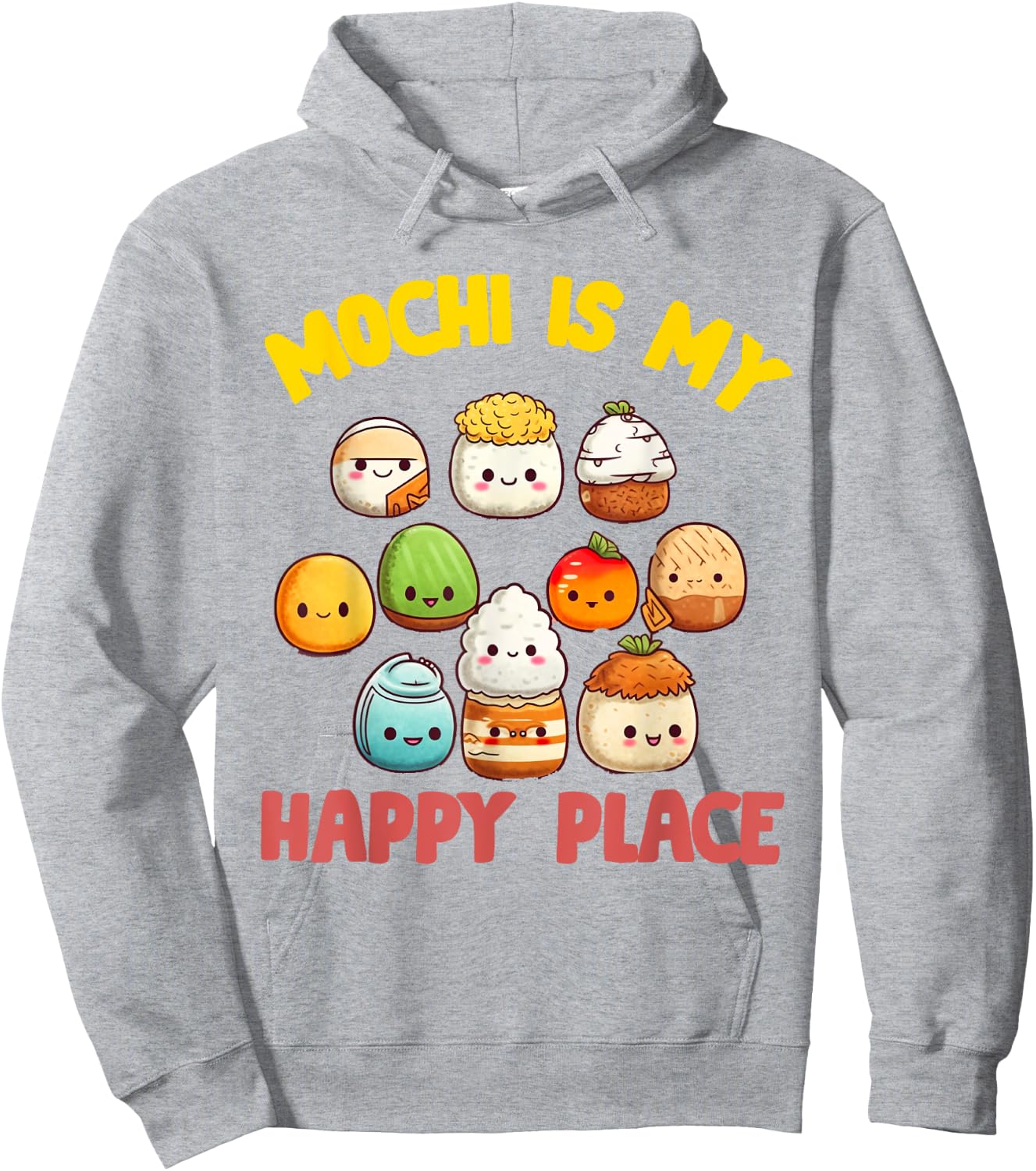 Mochi Japanese Rice Cake Candy Snack Sweet Mochi Kids Women Hoodie - Hoodie | Ash