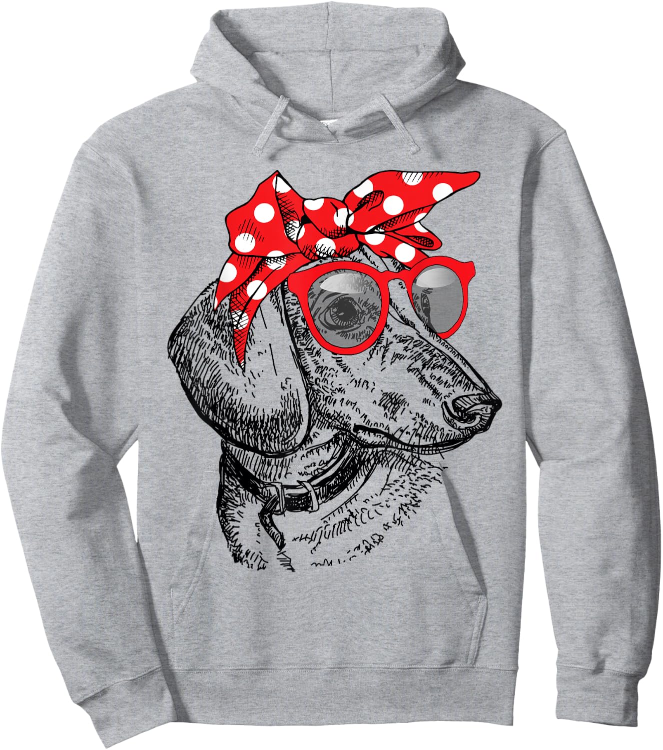 Dachshund Dog Mom Bandana Sunglasses Mother's Day Women Hoodie - Hoodie | Ash