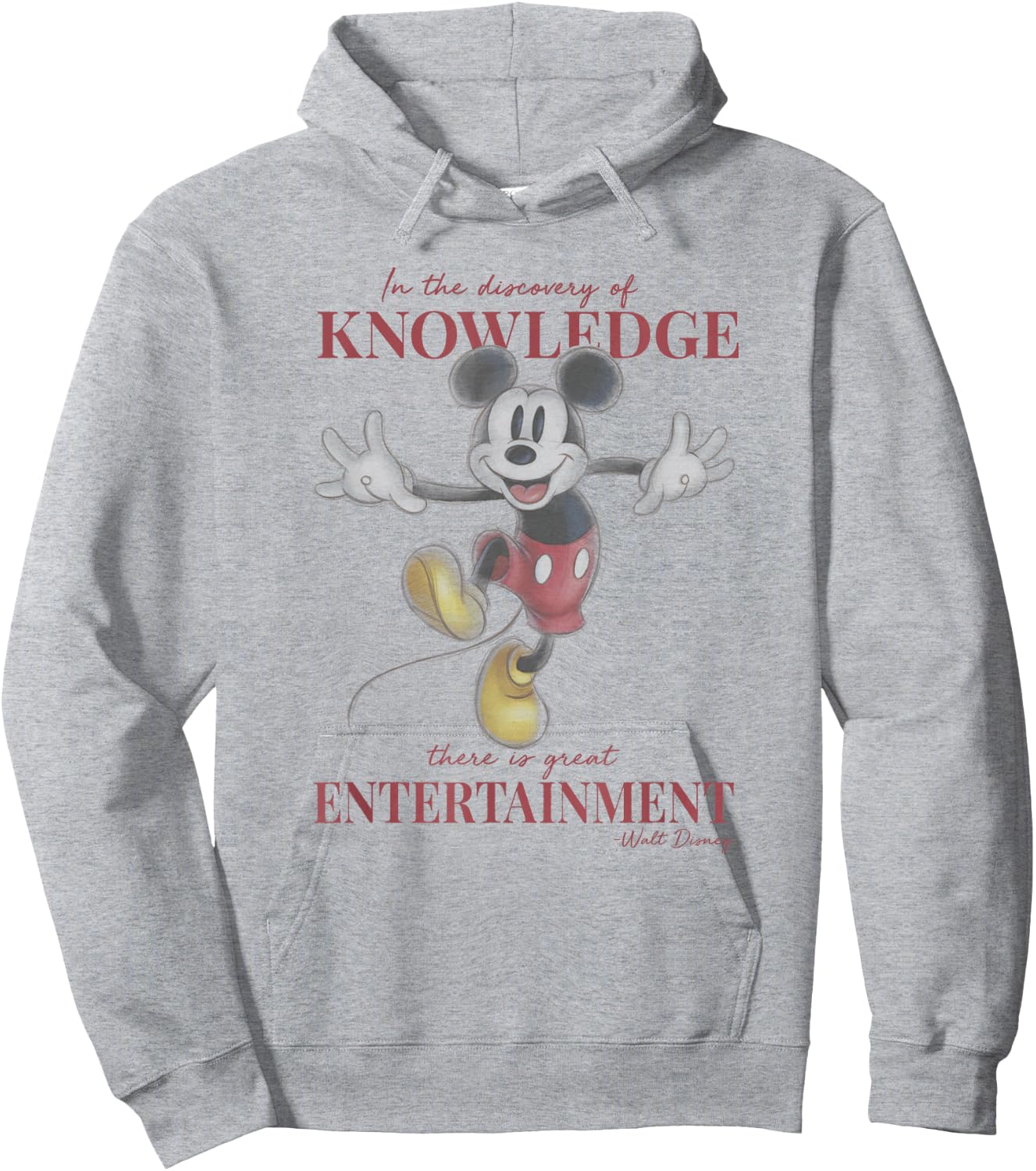 Disney Mickey And Friends Classic Walt Disney Quote Hoodie - Hoodie | Ash