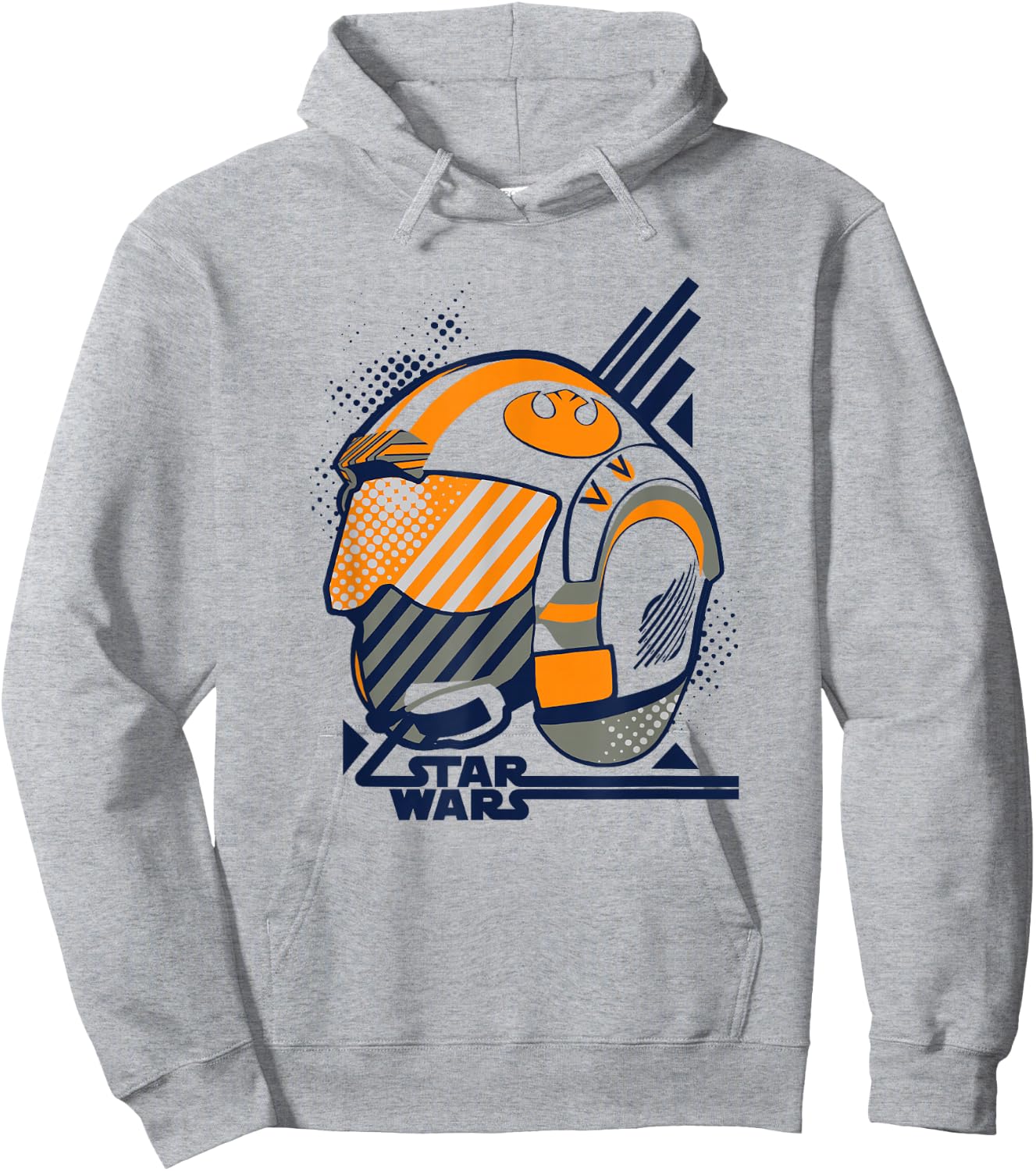 Star Wars Rebels Luke Skywalker Pilot Helmet Animated Logo Hoodie - Hoodie | Ash