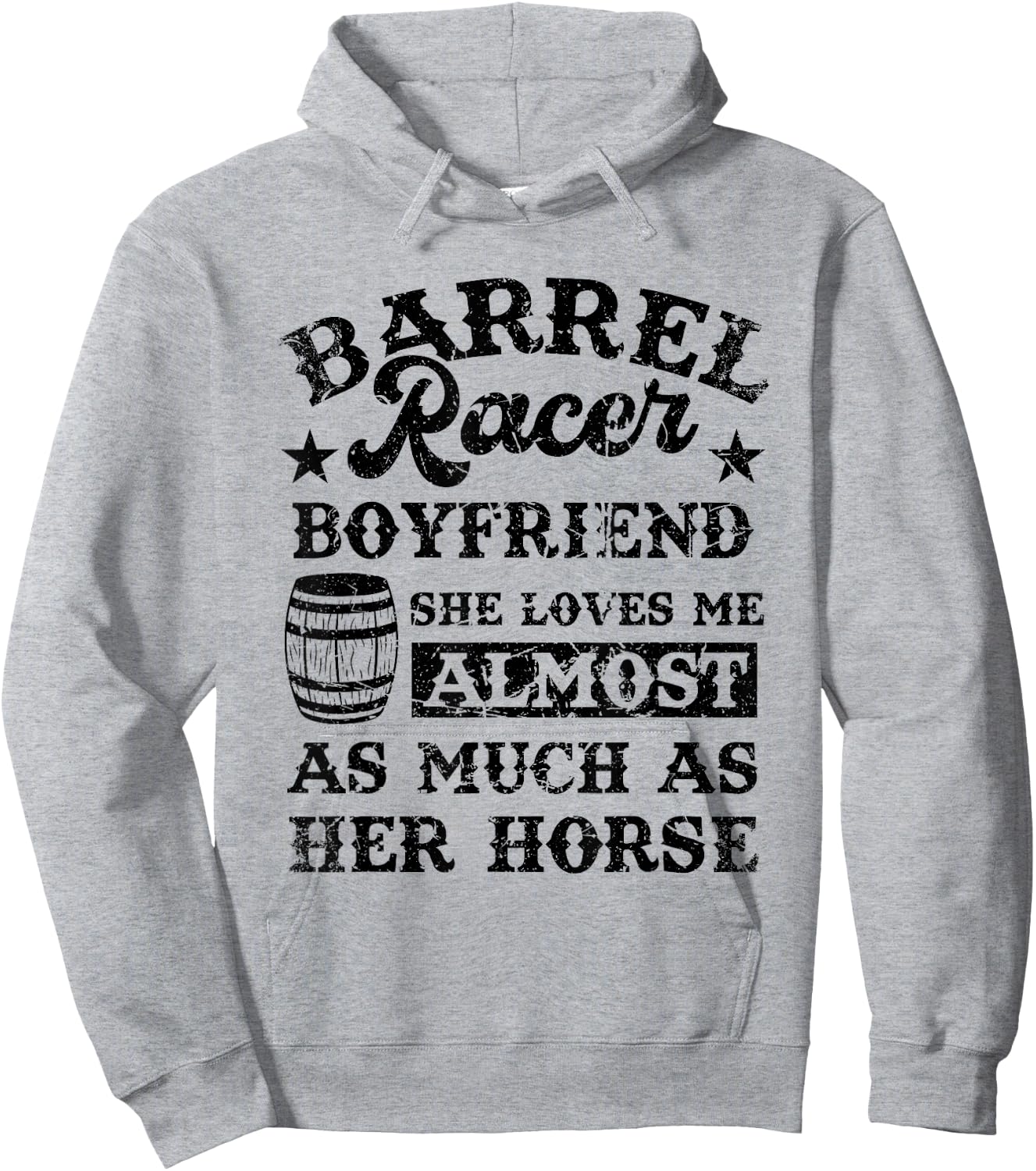 Vintage Barrel Racer Boyfriend Meme Horse Racing Lover Hoodie - Hoodie | Ash