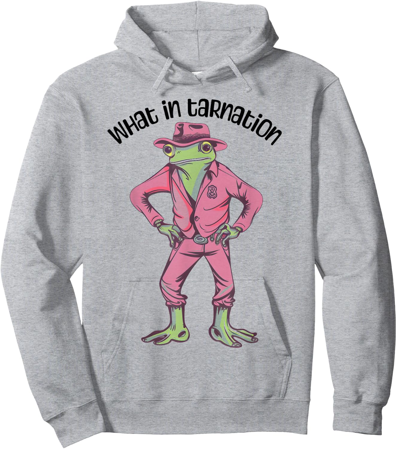 Cowgirl Frog Funny Western Frog Country Frogcore Pink Cowboy Hoodie - Hoodie | Ash