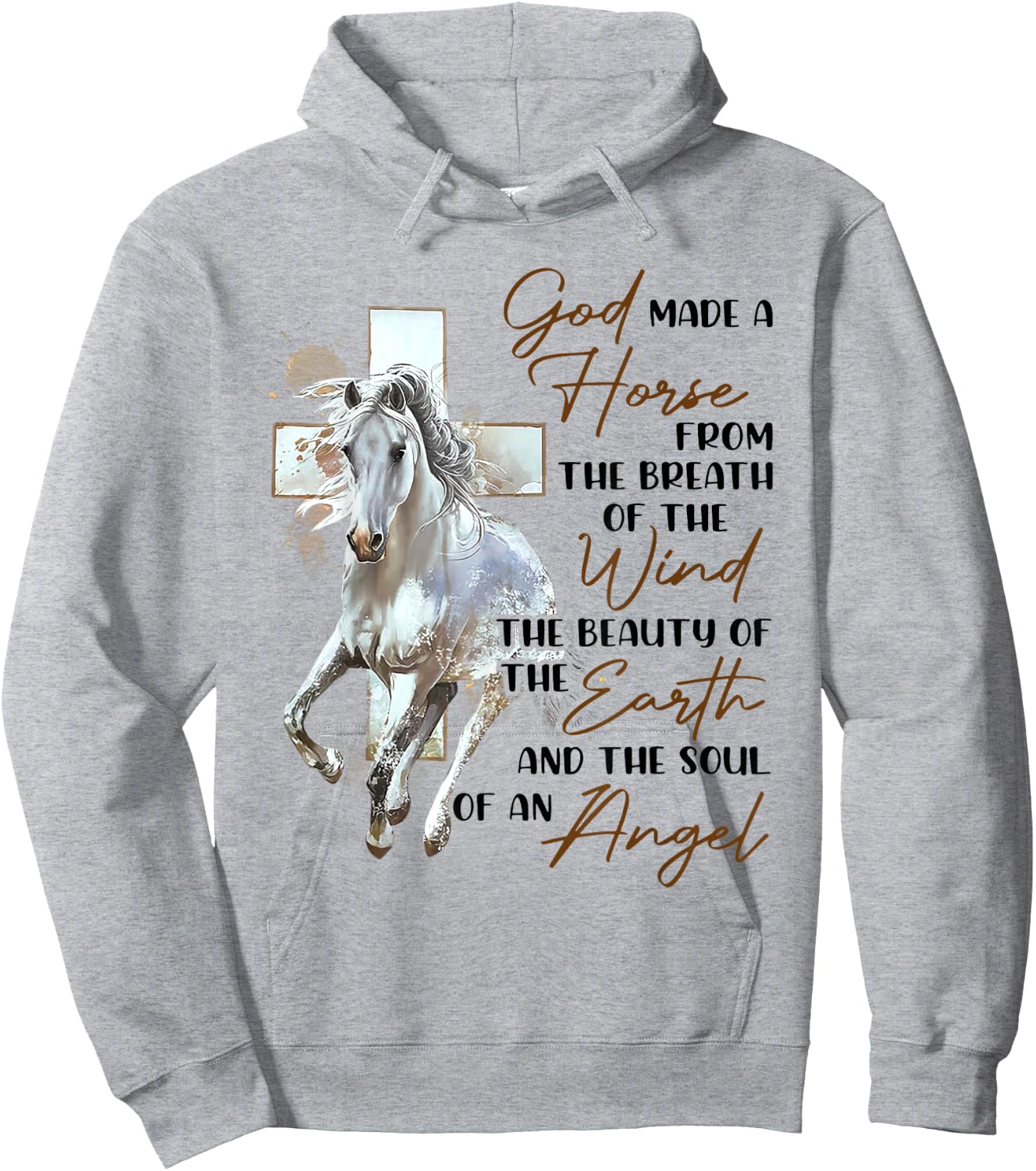 God Made A Horse From The Breath Of The Wind The Beauty Of T Hoodie - Hoodie | Ash