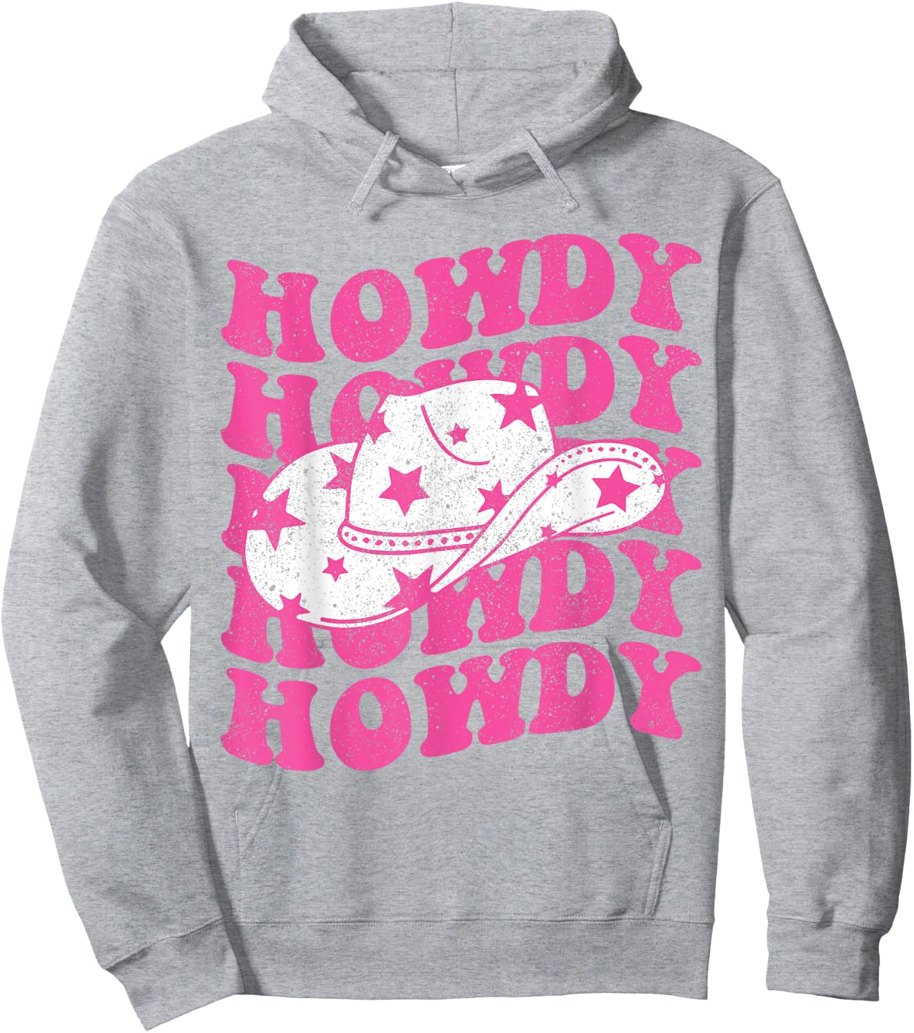 Howdy Southern Western Girl Country Rodeo Pink Cowgirl Women Hoodie - Hoodie | Ash
