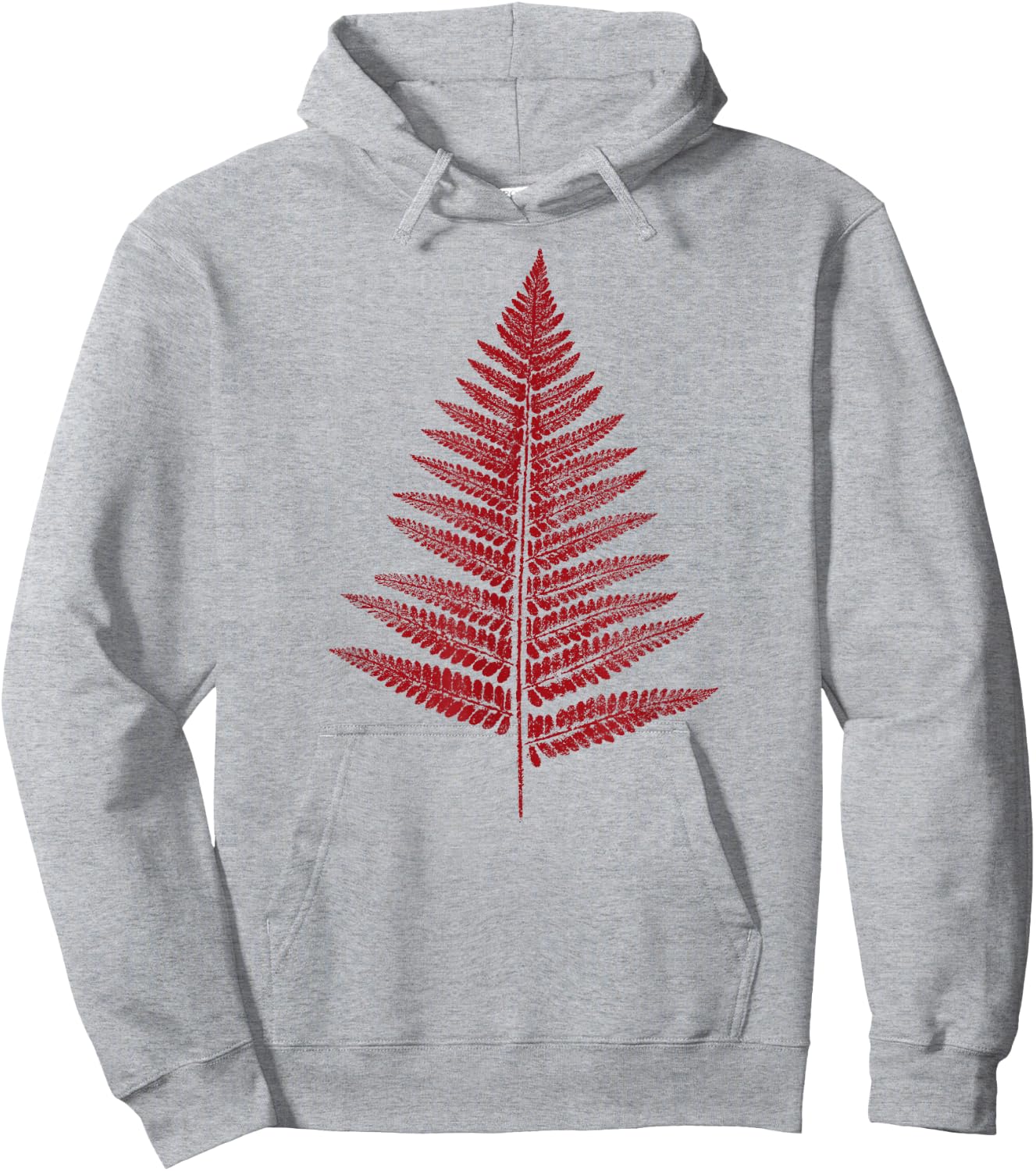 Fern Leaf / Nature & Forest - Leaves Stamp Graphic BOTANICAL Hoodie - Hoodie | Ash