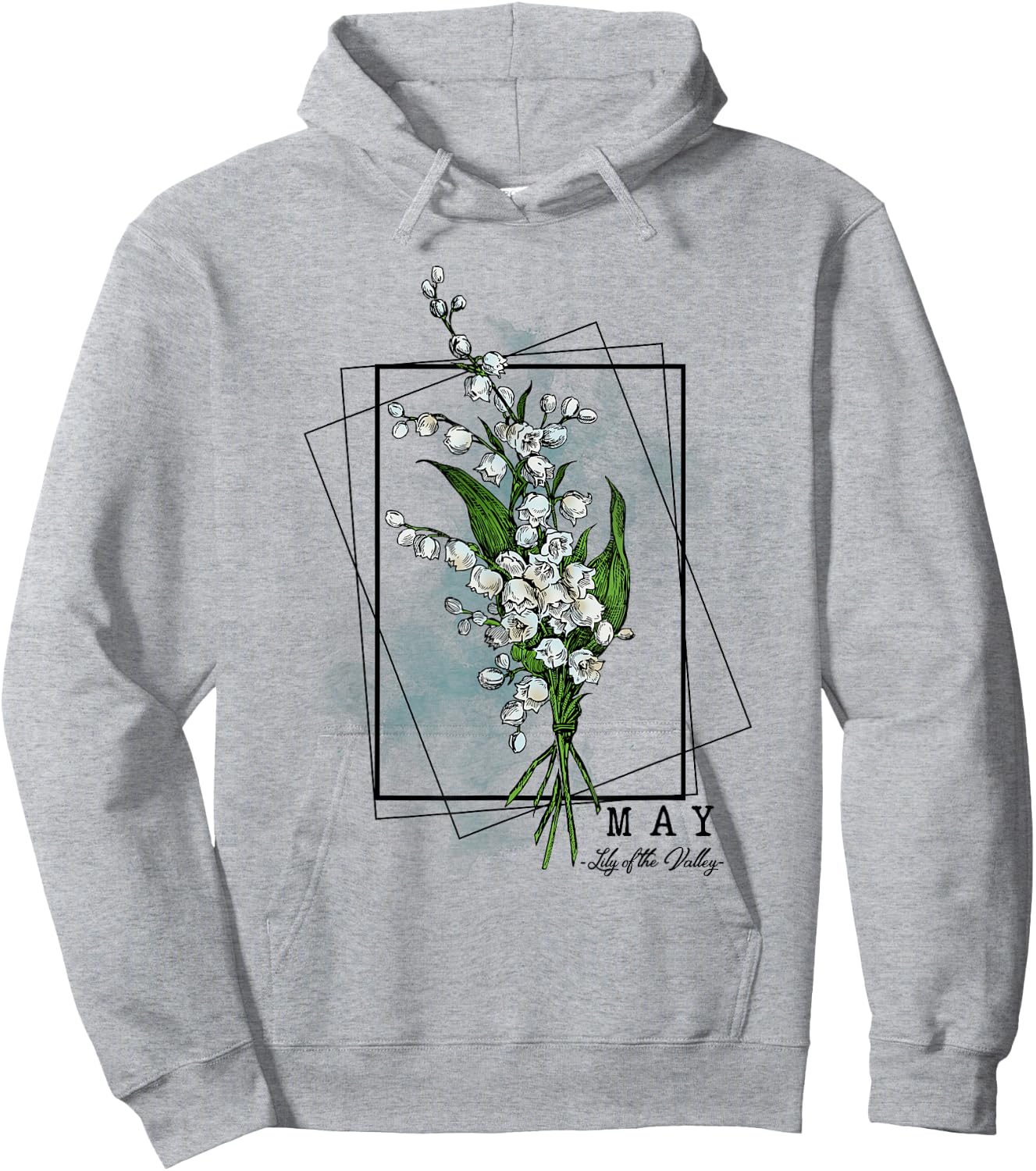 Birth Month Flowers May Lily of the Valley Women Girls Hoodie - Hoodie | Ash