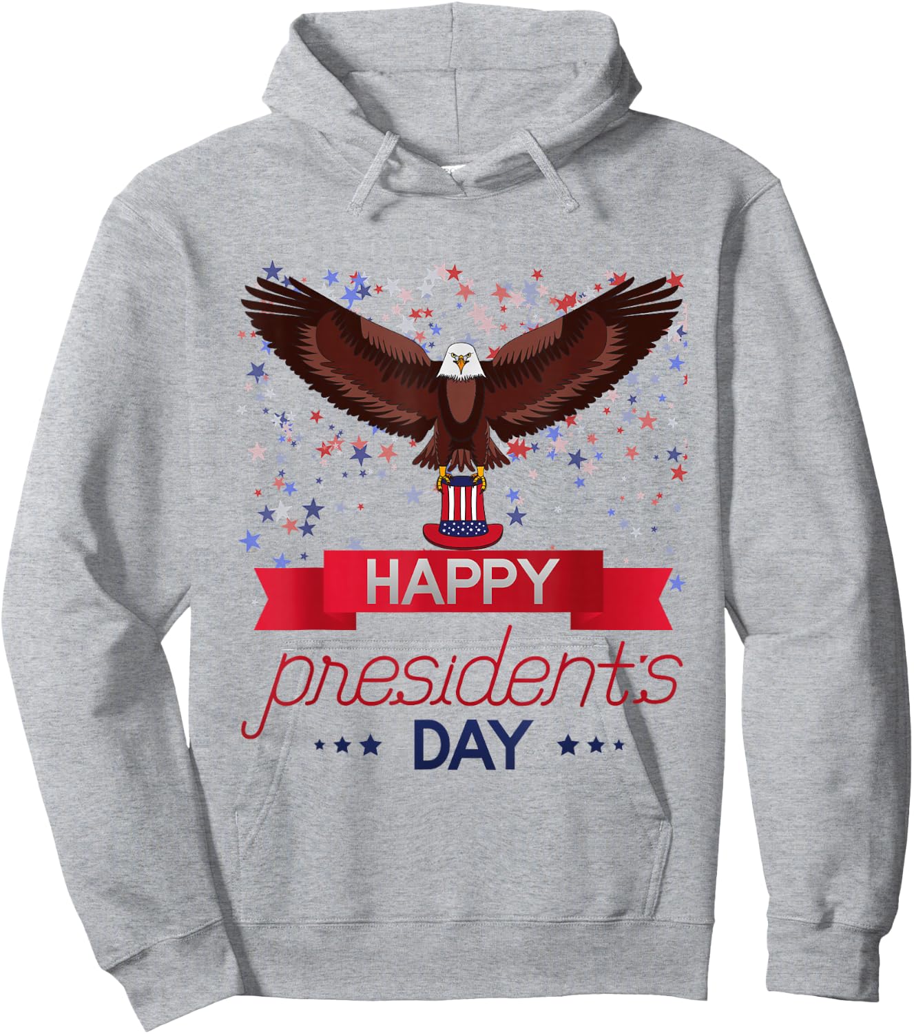 Happy President's Day American Eagle American Patriot Hoodie - Hoodie | Ash