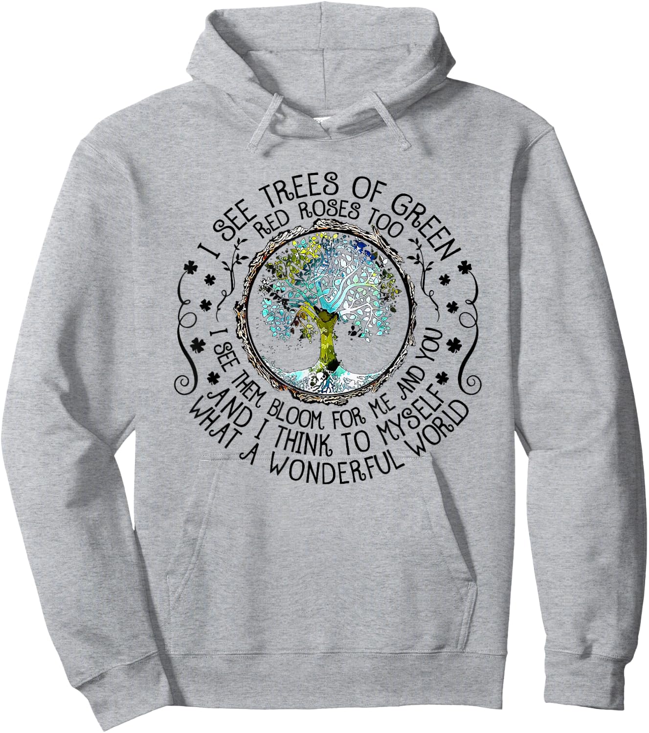 Myself What A Wonderful World Hoodie - Hoodie | Ash
