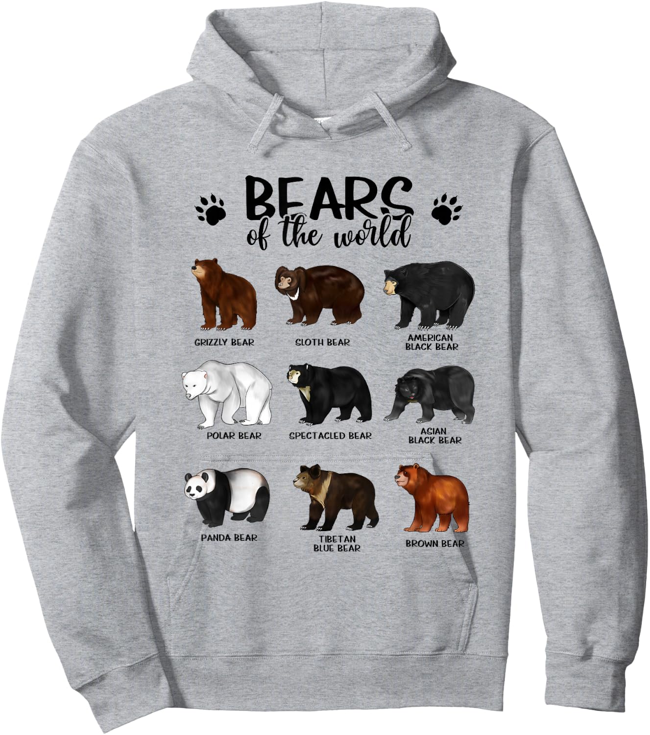 Bears of the world - Bears Hoodie - Hoodie | Ash