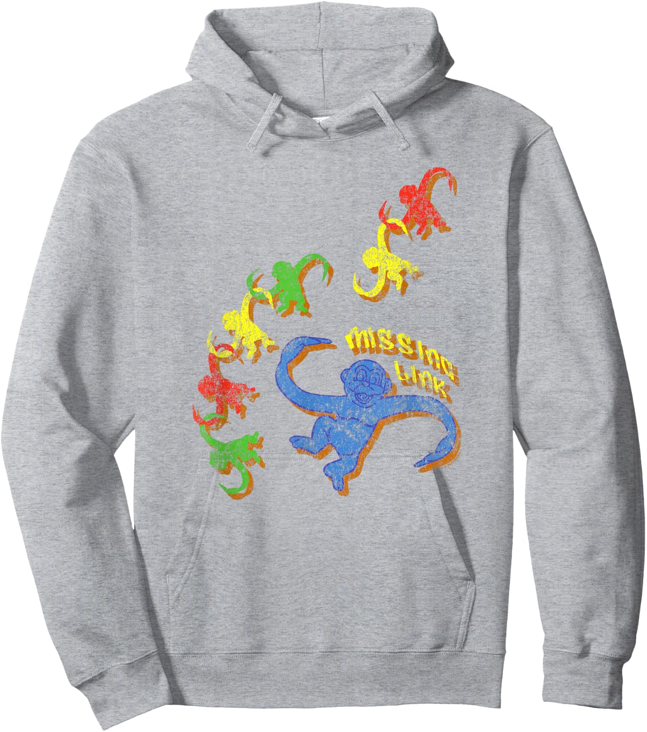 Barrel Of Monkeys Missing Link Vintage Distressed Hoodie - Hoodie | Ash