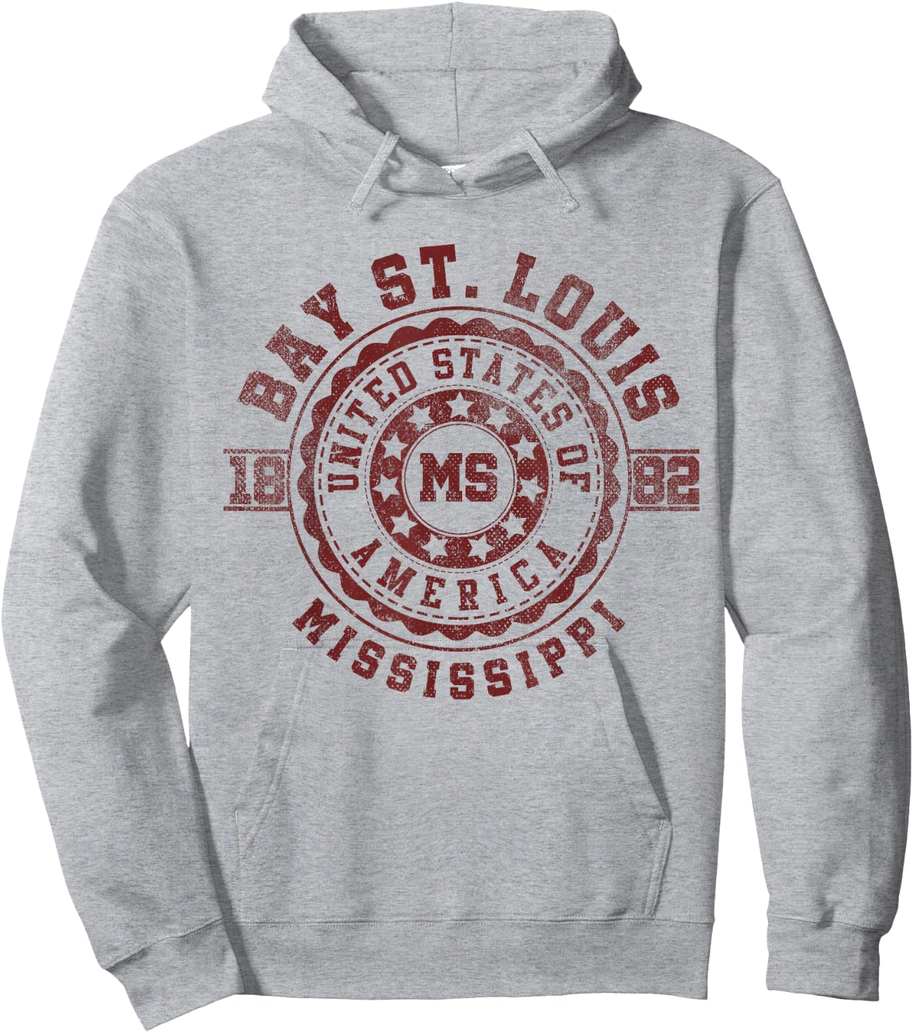 Bay St. Louis MS | Mississippi | Vintage City Apparels Hoodie - Hoodie | Ash