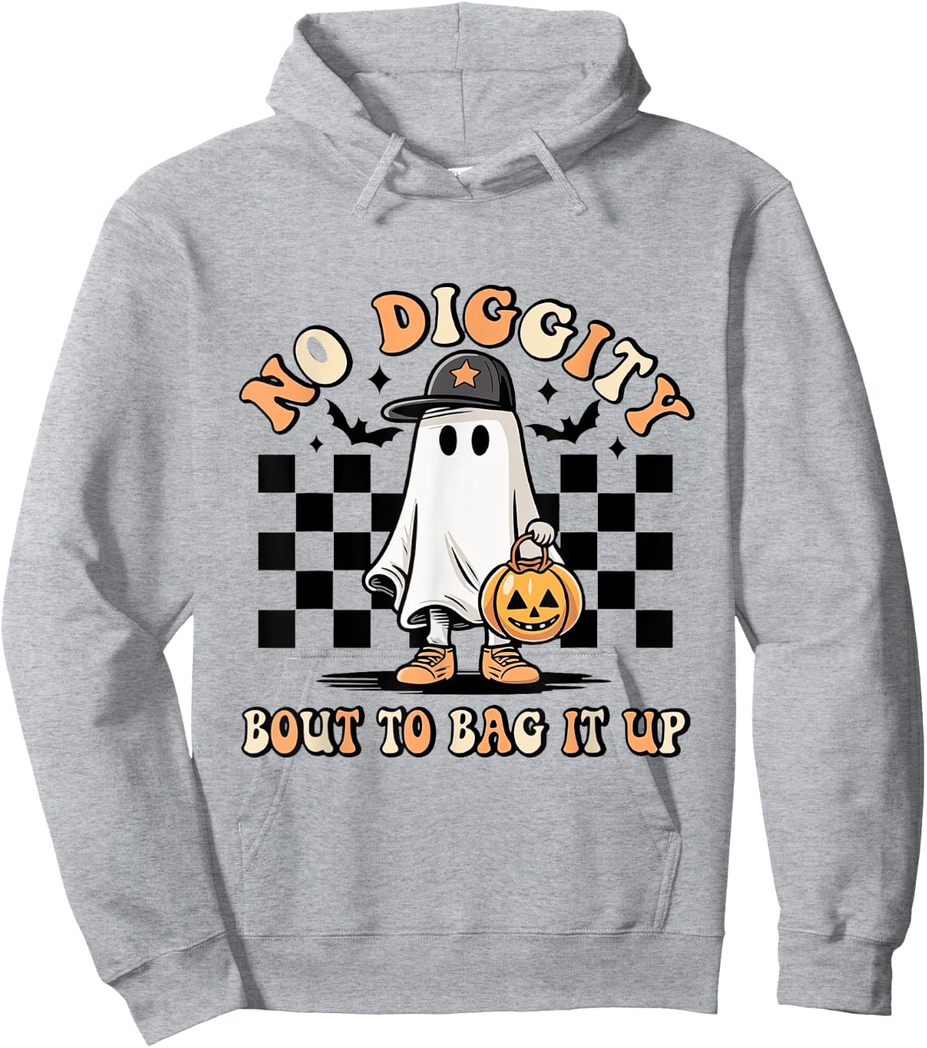 No Diggity About To Bag It Up Trick Treat Candy Halloween Hoodie - Hoodie | Ash