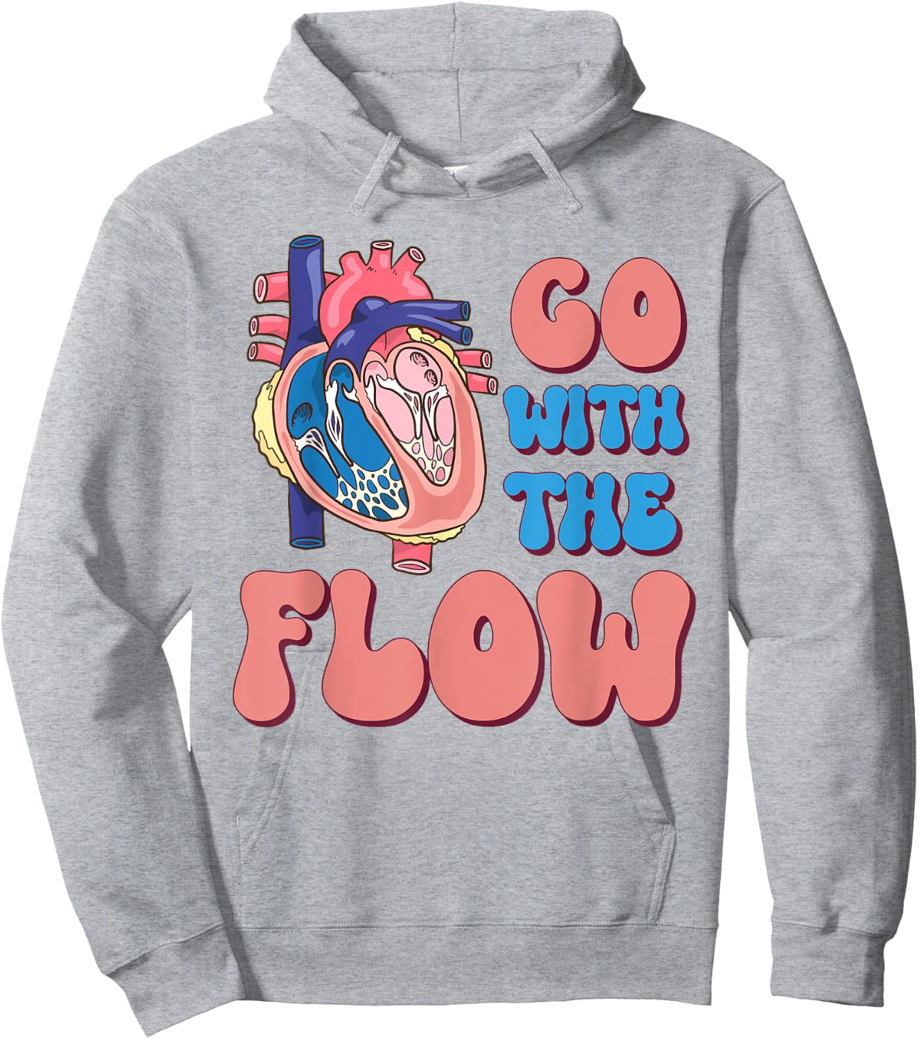 CVICU Cardiac Nurse Anatomy Cardiology Human Heart Flow Hoodie - Hoodie | Ash