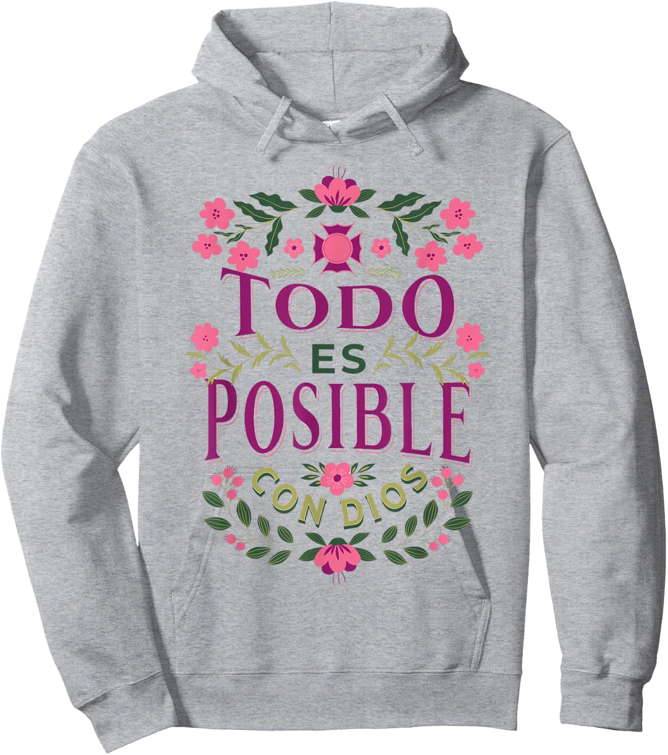 Christians Quote in Spanish Christian Bible Verse Quote Hoodie - Hoodie | Ash