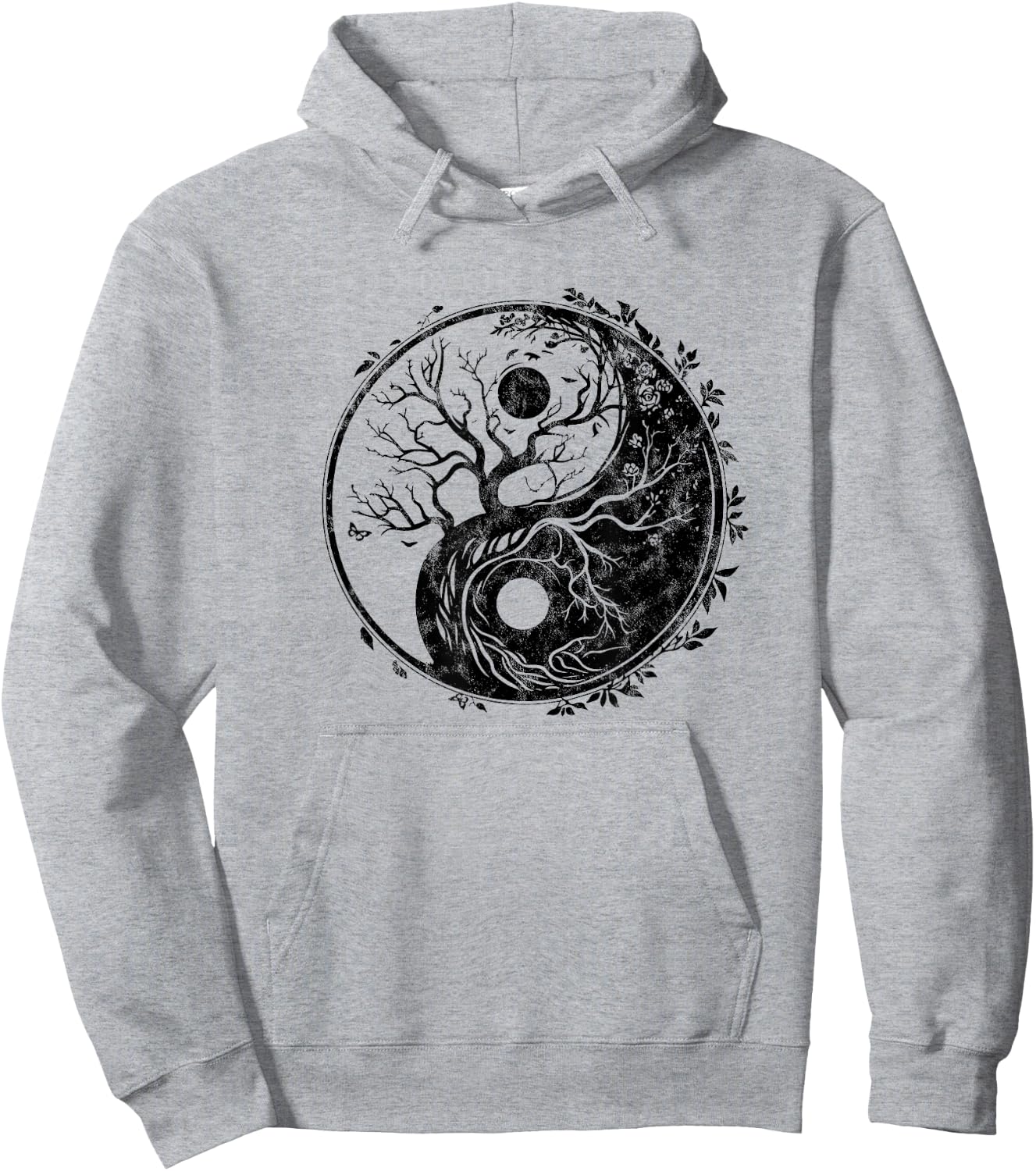 Yin Yang symbol, tree of life, Tai chi, Qigong, yoga, Taoism Hoodie - Hoodie | Ash