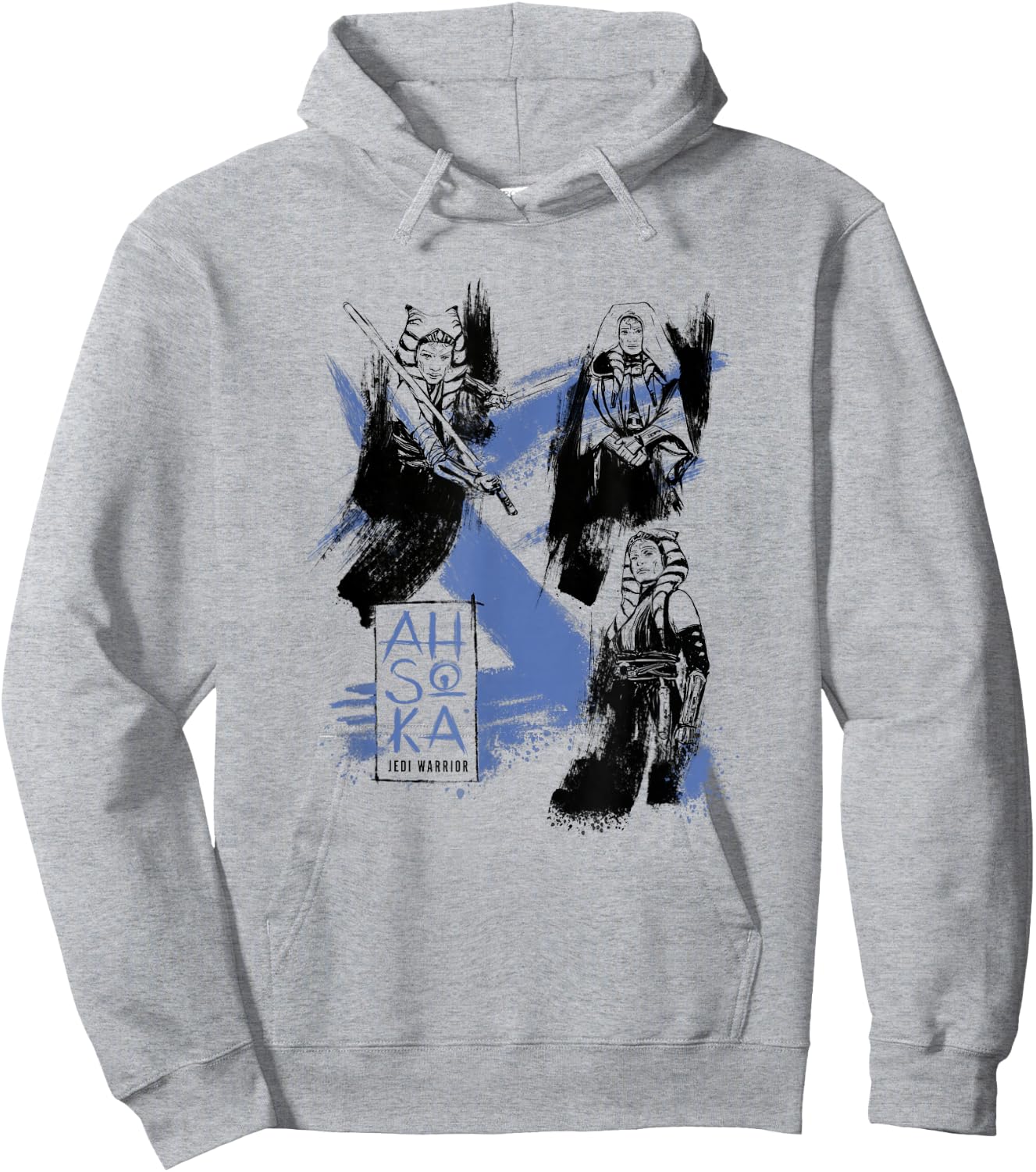 Star Wars: Ahsoka Tano Inked Posed Portraits Collage Hoodie - Hoodie | Ash