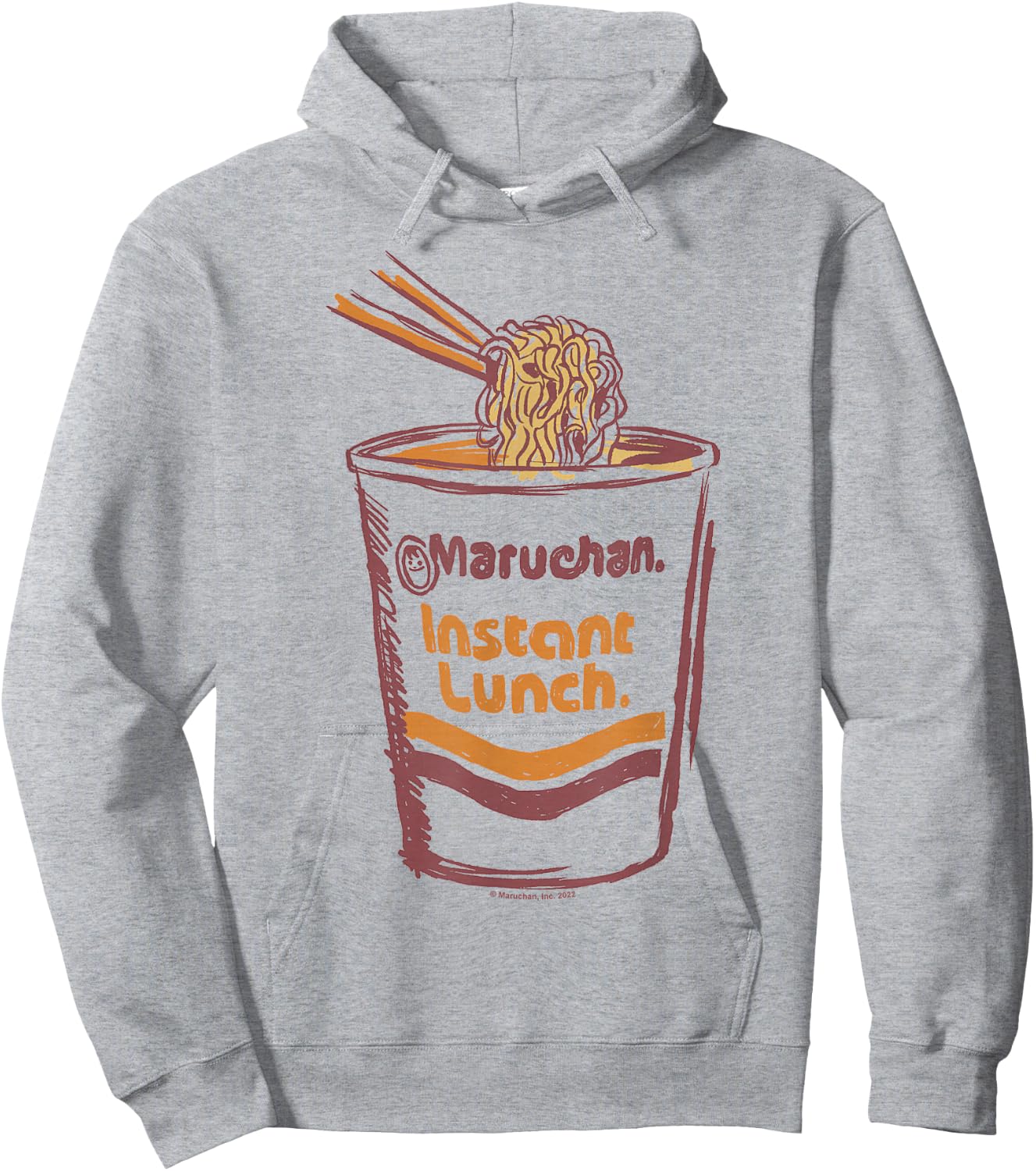 Maruchan Instant Lunch Ramen Cup Art Logo Hoodie - Hoodie | Ash