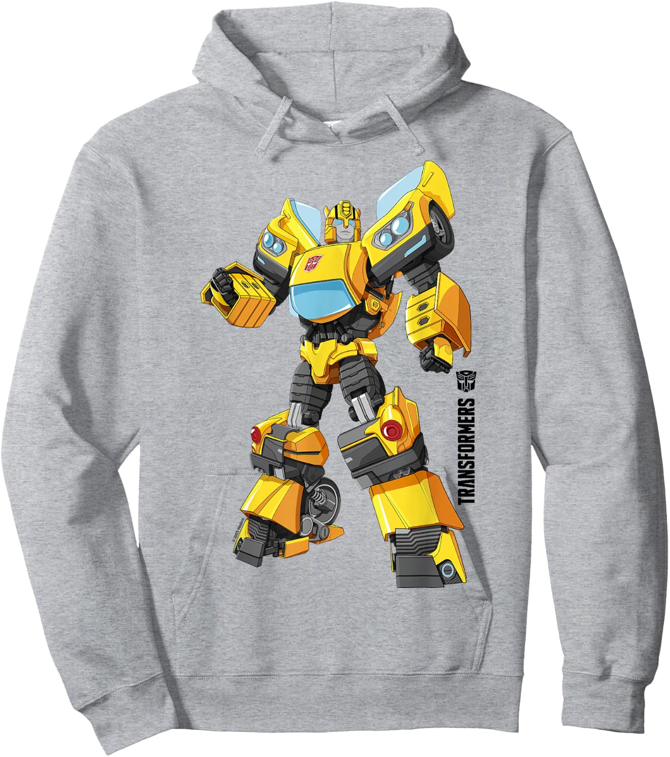Transformers Bumblebee Autobots Epic Pose Logo Hoodie - Hoodie | Ash