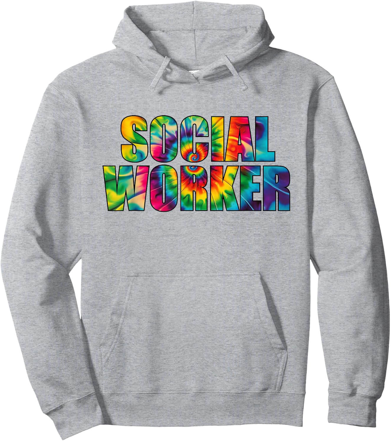 Social Worker Tie Dye Women Men School Social Worker Hoodie - Hoodie | Ash