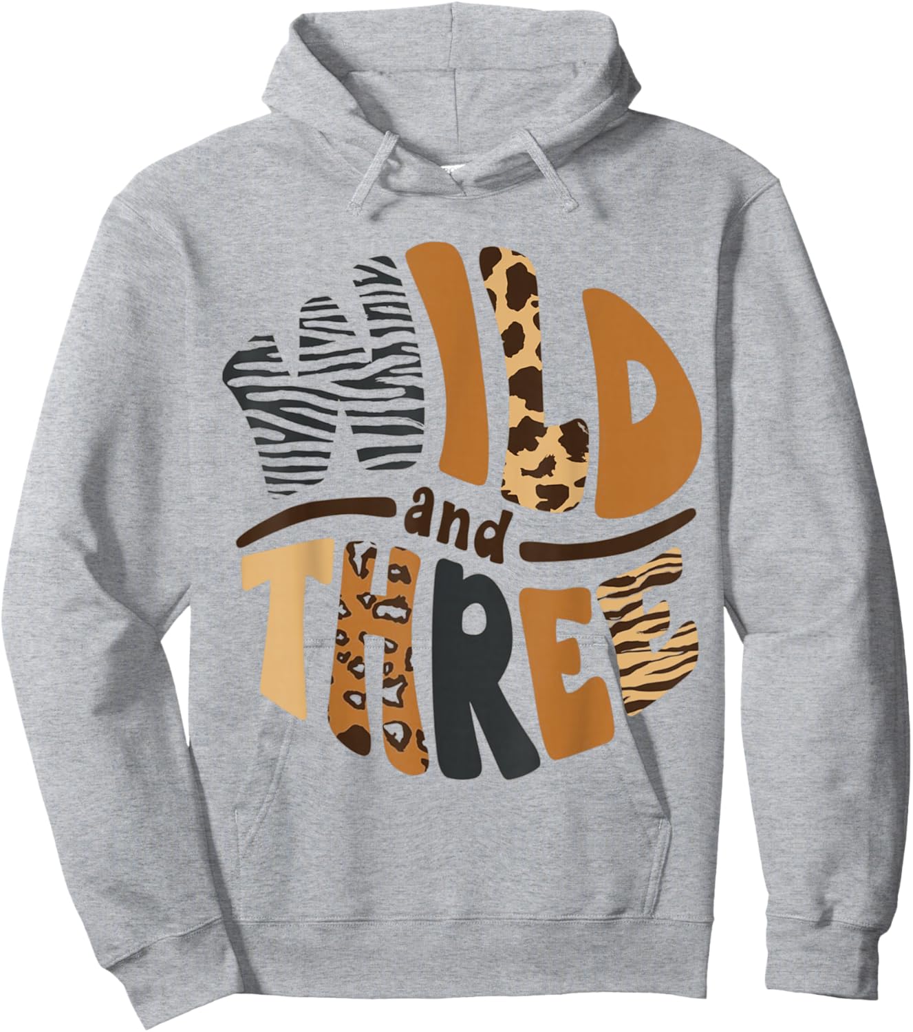 Kids Wild And Three 3rd Birthday Boy Funny Leopard Toddler Hoodie - Hoodie | Ash