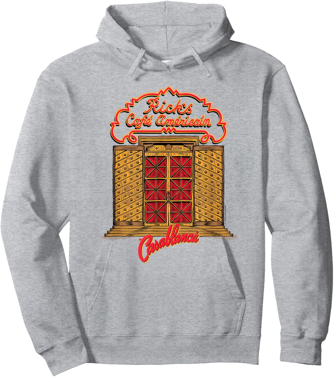 WB100 Casablanca Rick's Café Amèricain Vintage Logo Hoodie - Hoodie | Ash