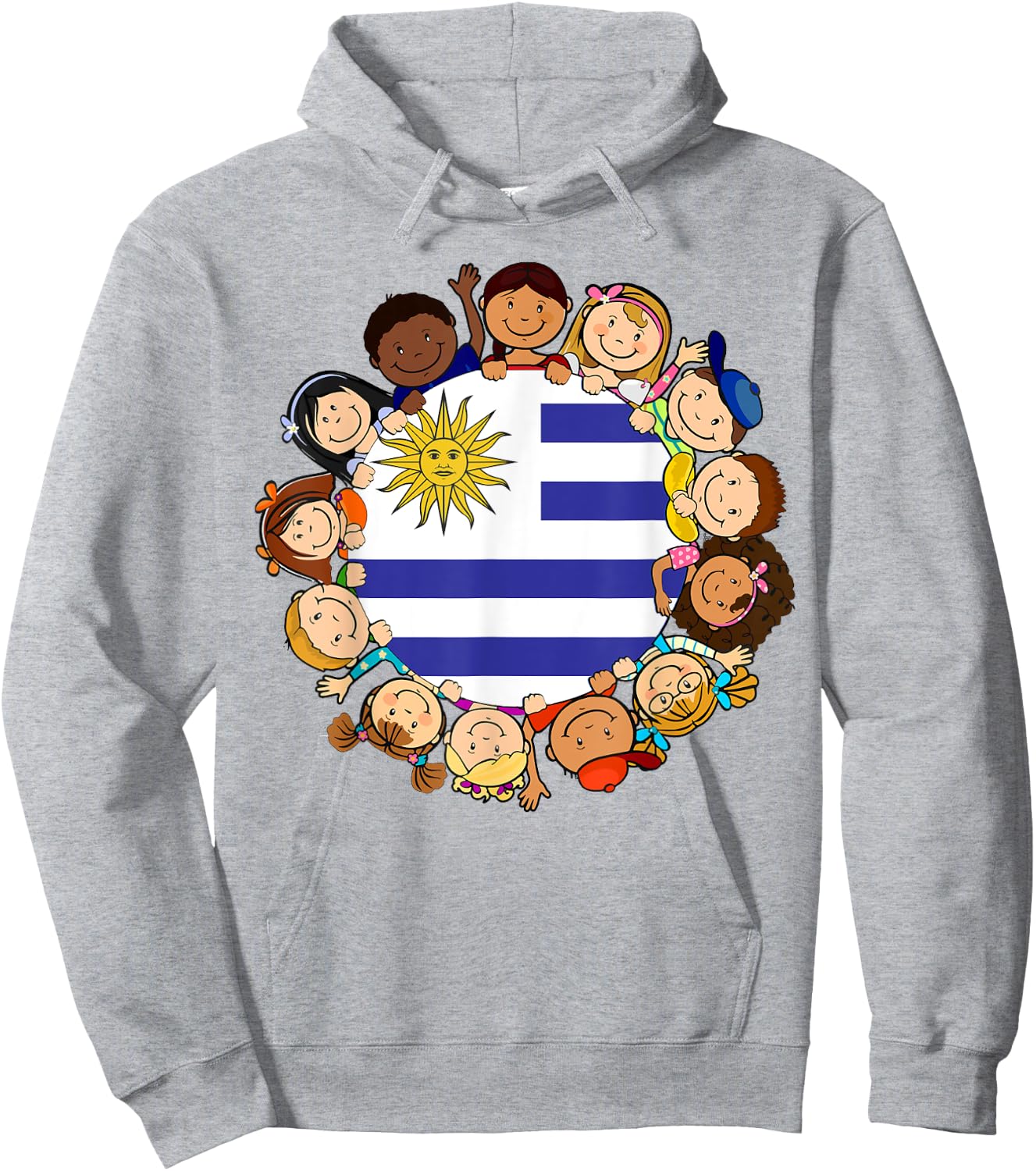 Uruguayan Kids Uruguay Flag Hispanic Heritage Month Boy Girl Hoodie - Hoodie | Ash