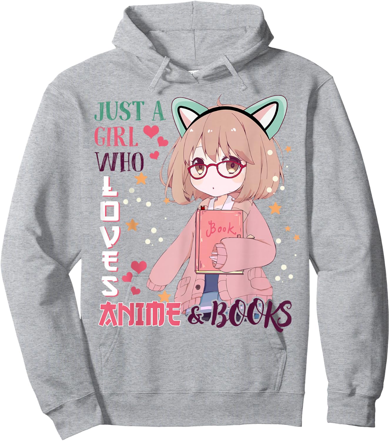 Girl Who Love Anime Books-Shirt Kids Teen Youth Toddler Cute Hoodie - Hoodie | Ash