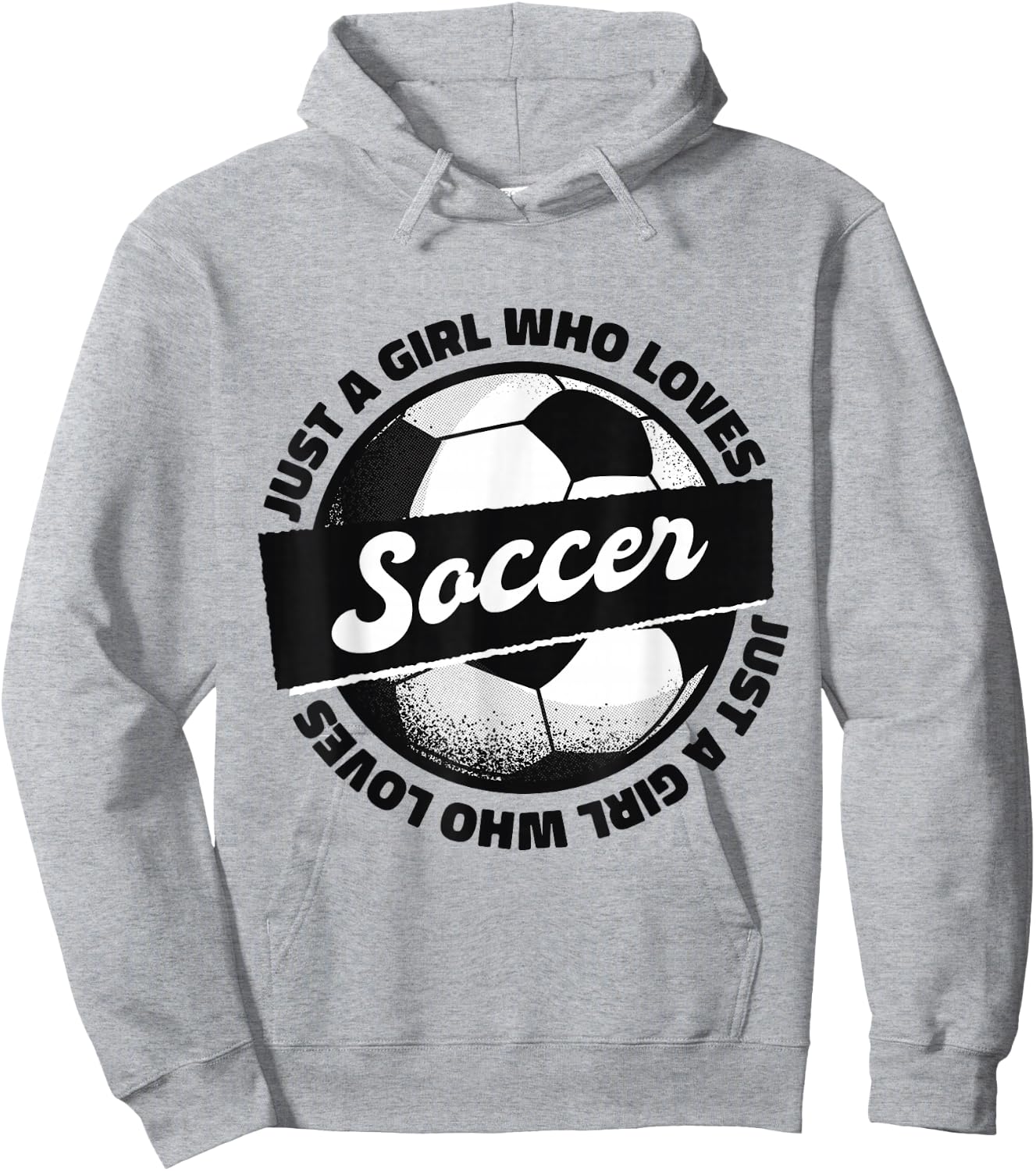 Just a Girl Who Loves Soccer Kids Girl Teen Football Hoodie - Hoodie | Ash