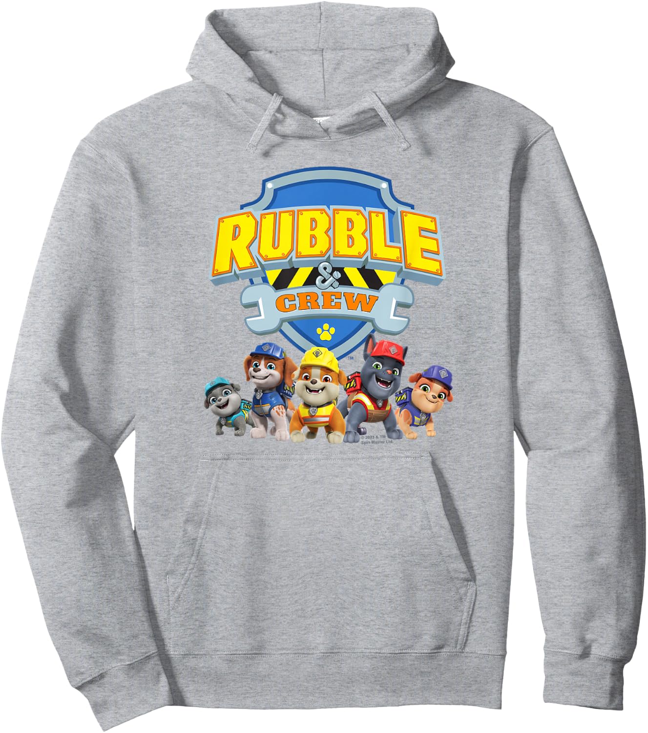 Rubble & Crew Logo and Characters Hoodie - Hoodie | Ash