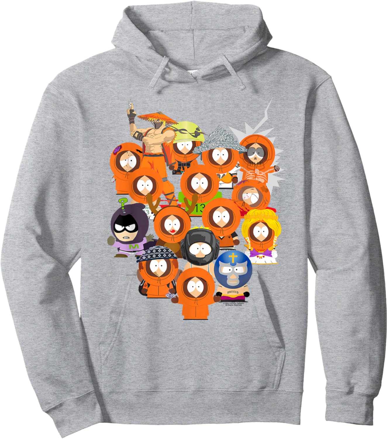 South Park Many Faces of Kenny Hoodie - Hoodie | Ash